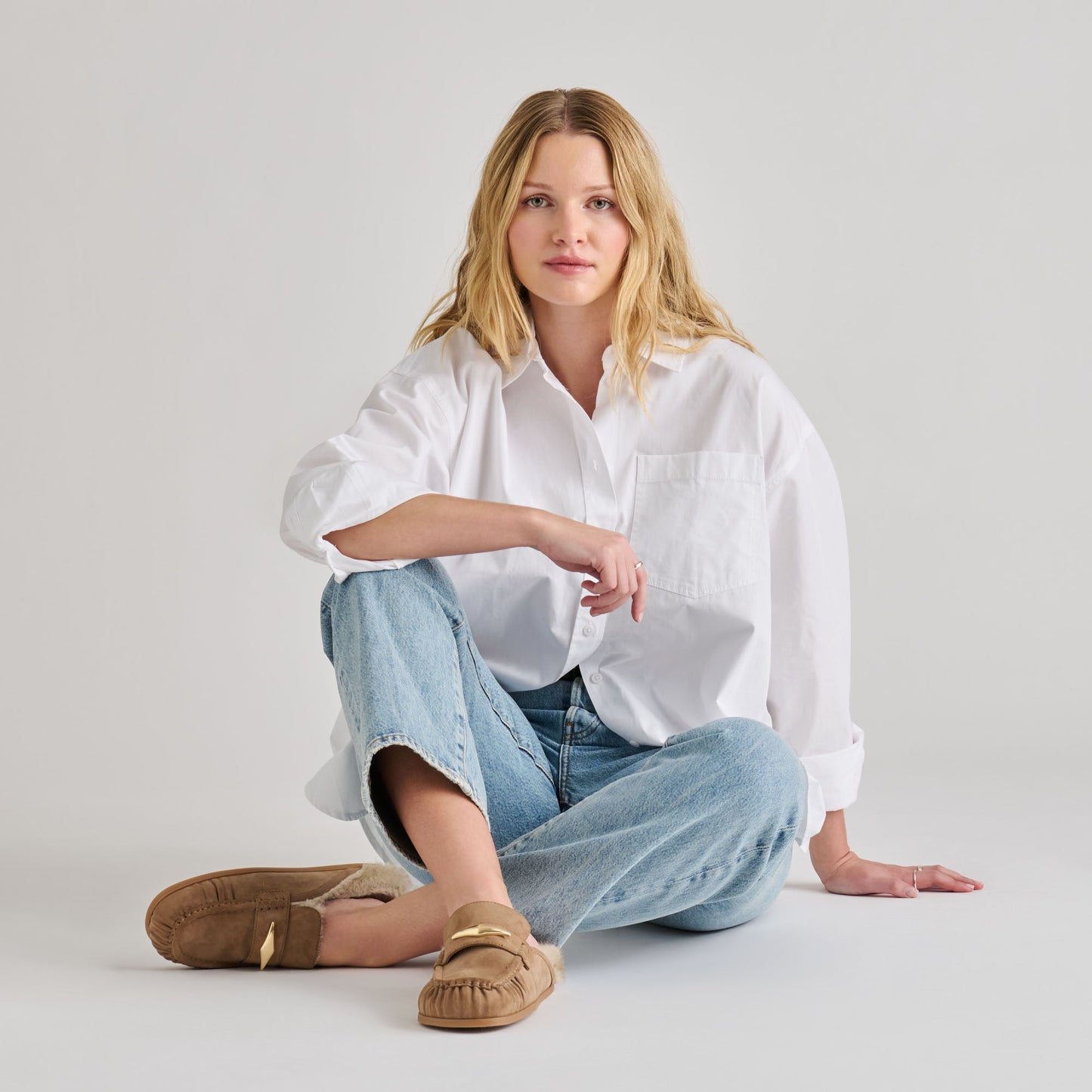 Jodero Plush Mushroom Suede Flats Dolce Vita On sale