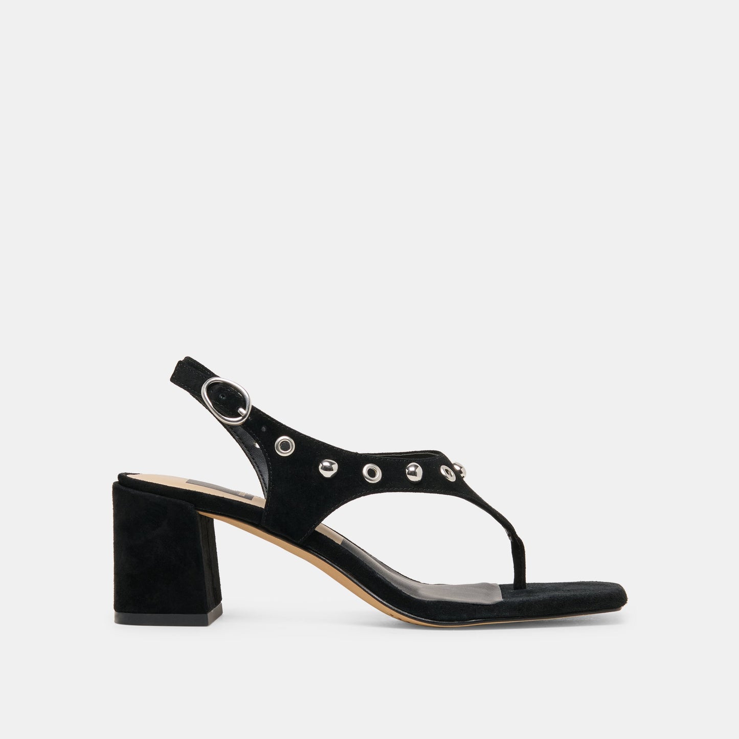 Yves Stud Onyx Suede Heels Dolce Vita New