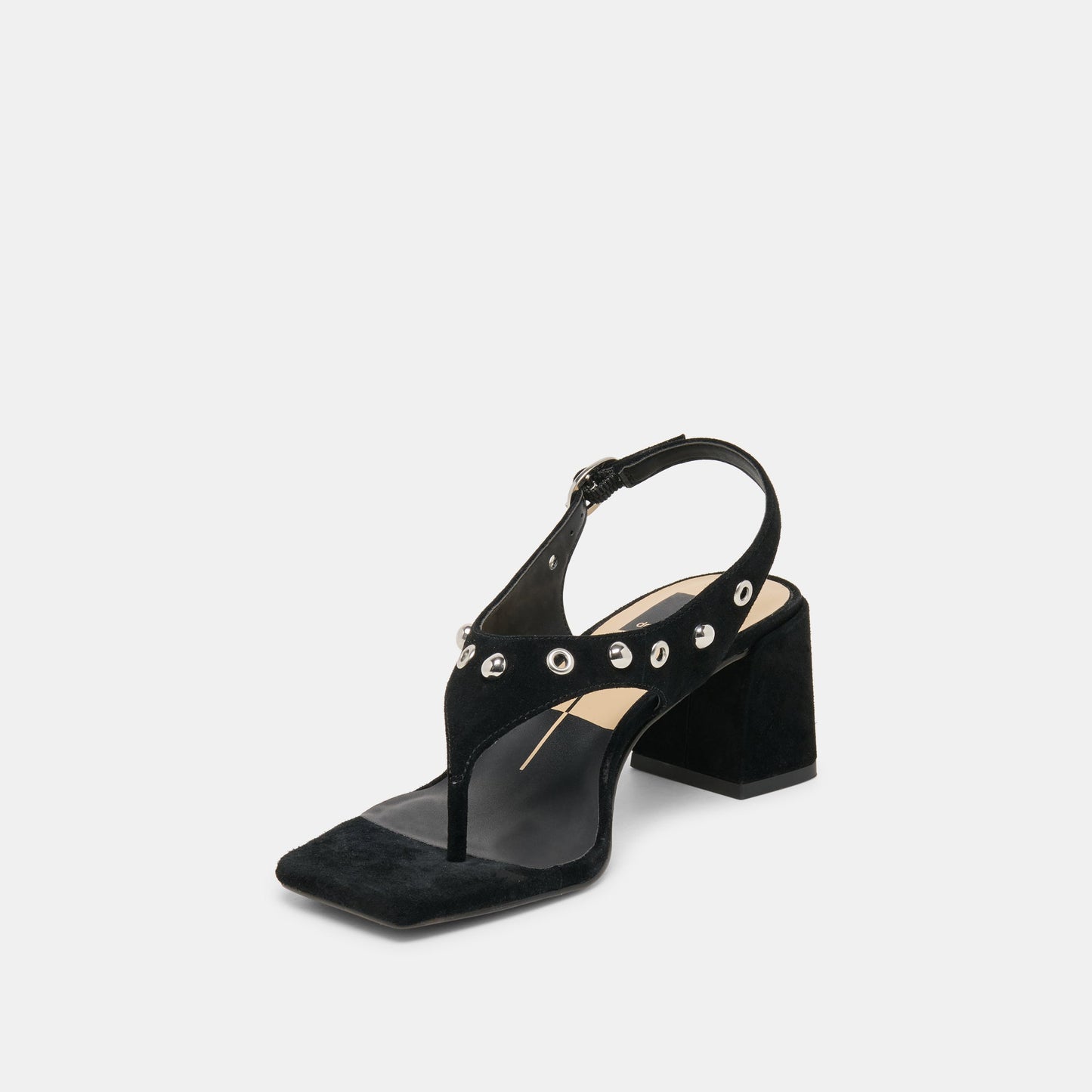 Yves Stud Onyx Suede Heels Dolce Vita New