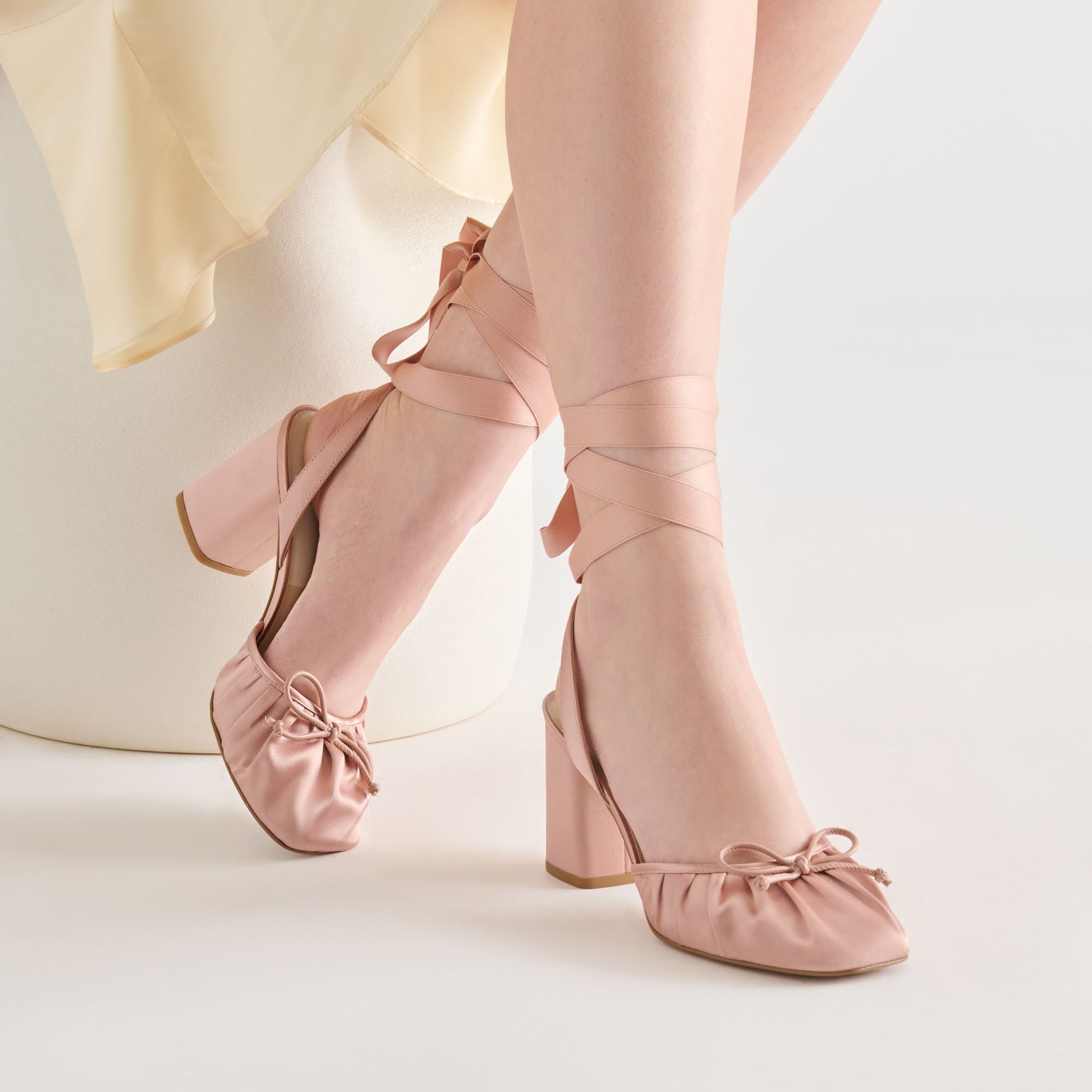 Tisha Lt Blush Satin Heels Dolce Vita Discount