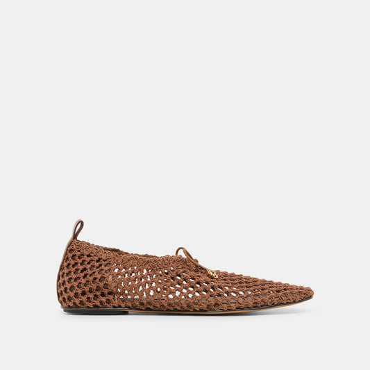 Kaylyn Dk Brown Crochet Flats Dolce Vita For sale