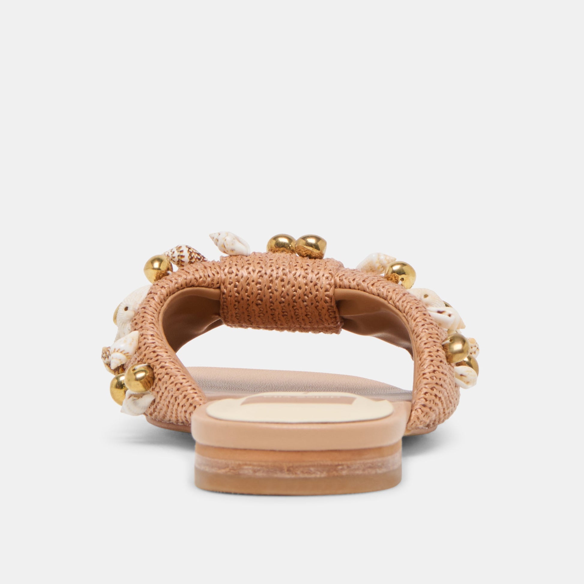 Lizza Toffee Beaded Raffia Sandals Dolce Vita New