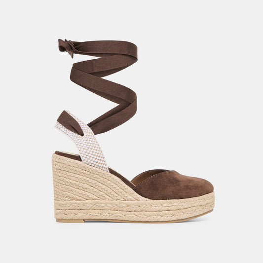 Noura Dk Brown Suede Wedges Dolce Vita Discount
