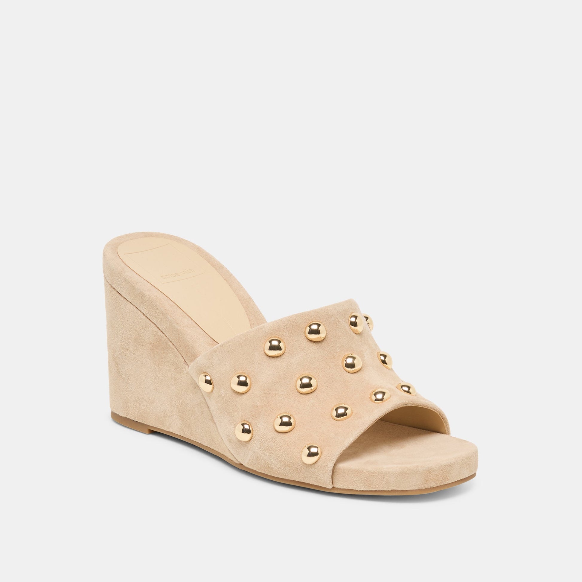 Holta Stud Camel Suede Wedges Dolce Vita On sale
