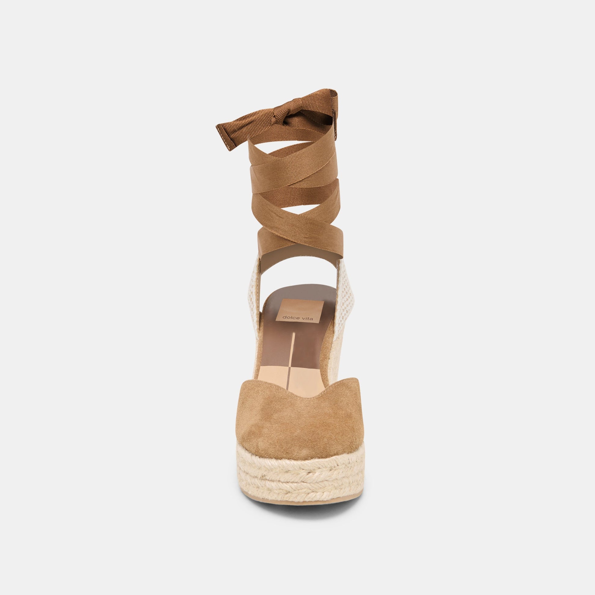 Noura Lt Brown Suede Wedges Dolce Vita New