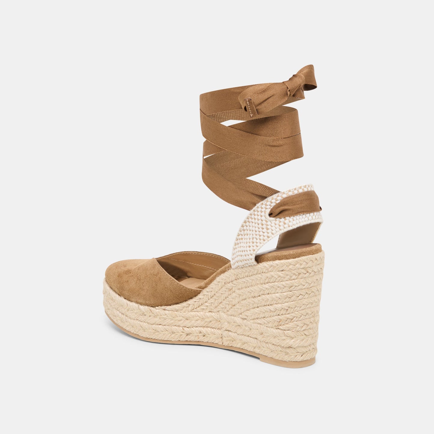 Noura Lt Brown Suede Wedges Dolce Vita New