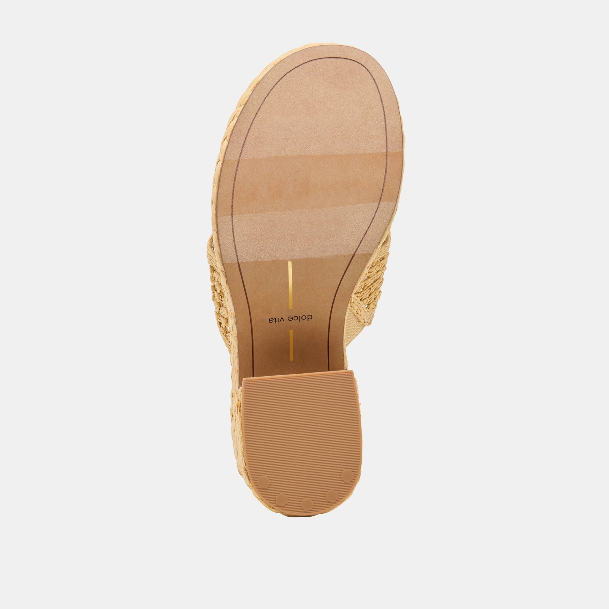 RIPPLE Lt Natural Raffia Platform Thong Block Heel Dolce Vita us