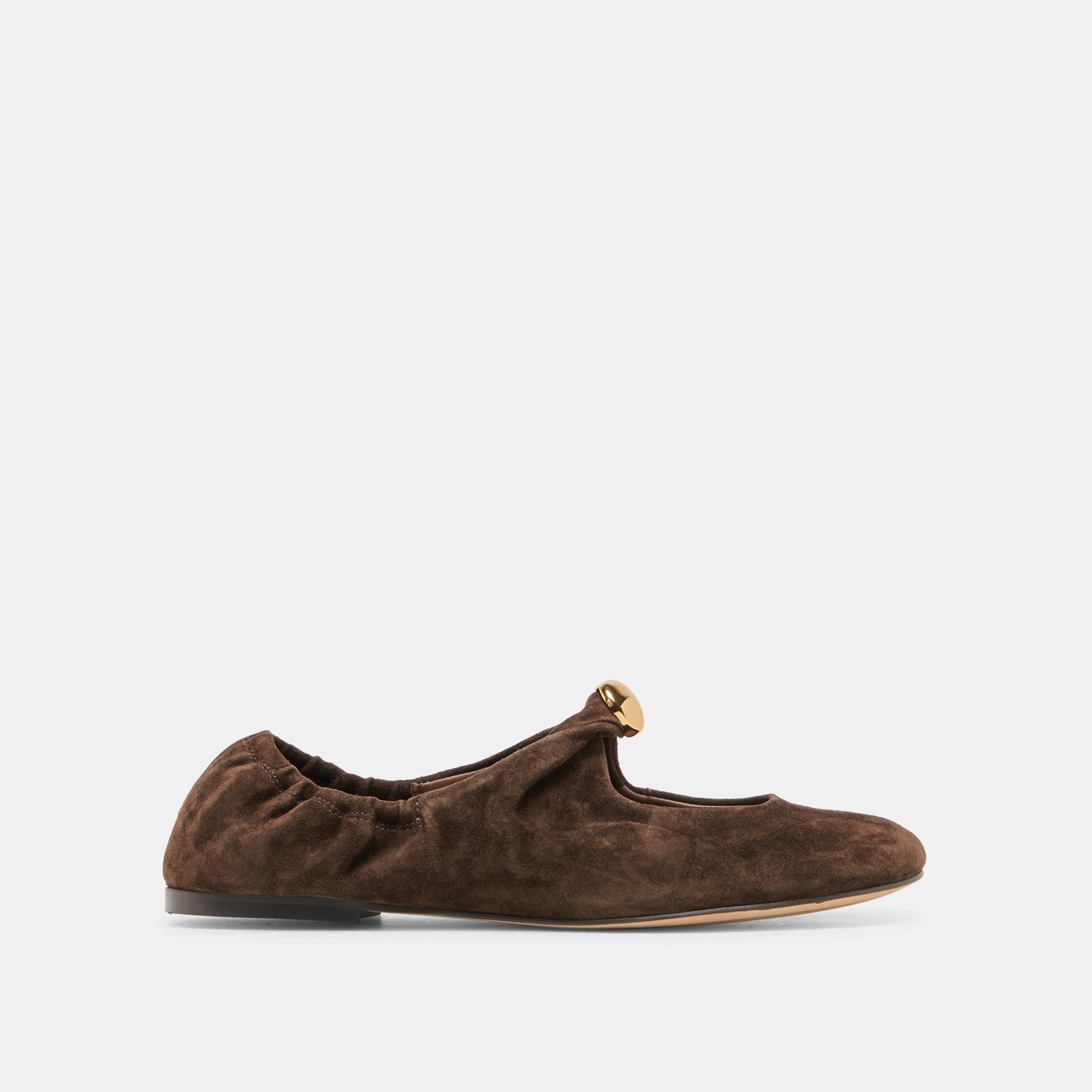 Cornel Dk Brown Suede Flats Dolce Vita New