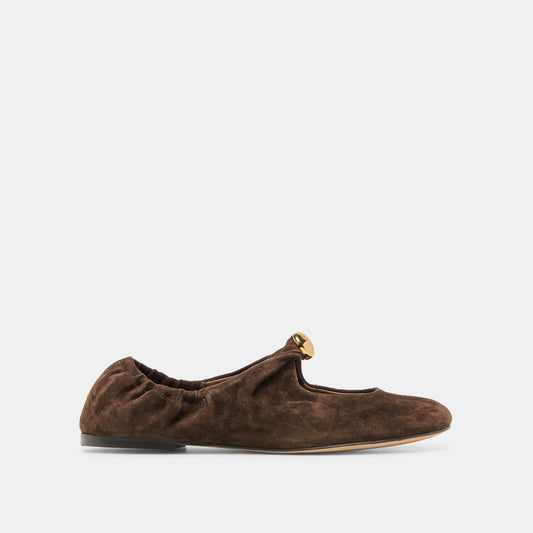Cornel Dk Brown Suede Flats Dolce Vita New