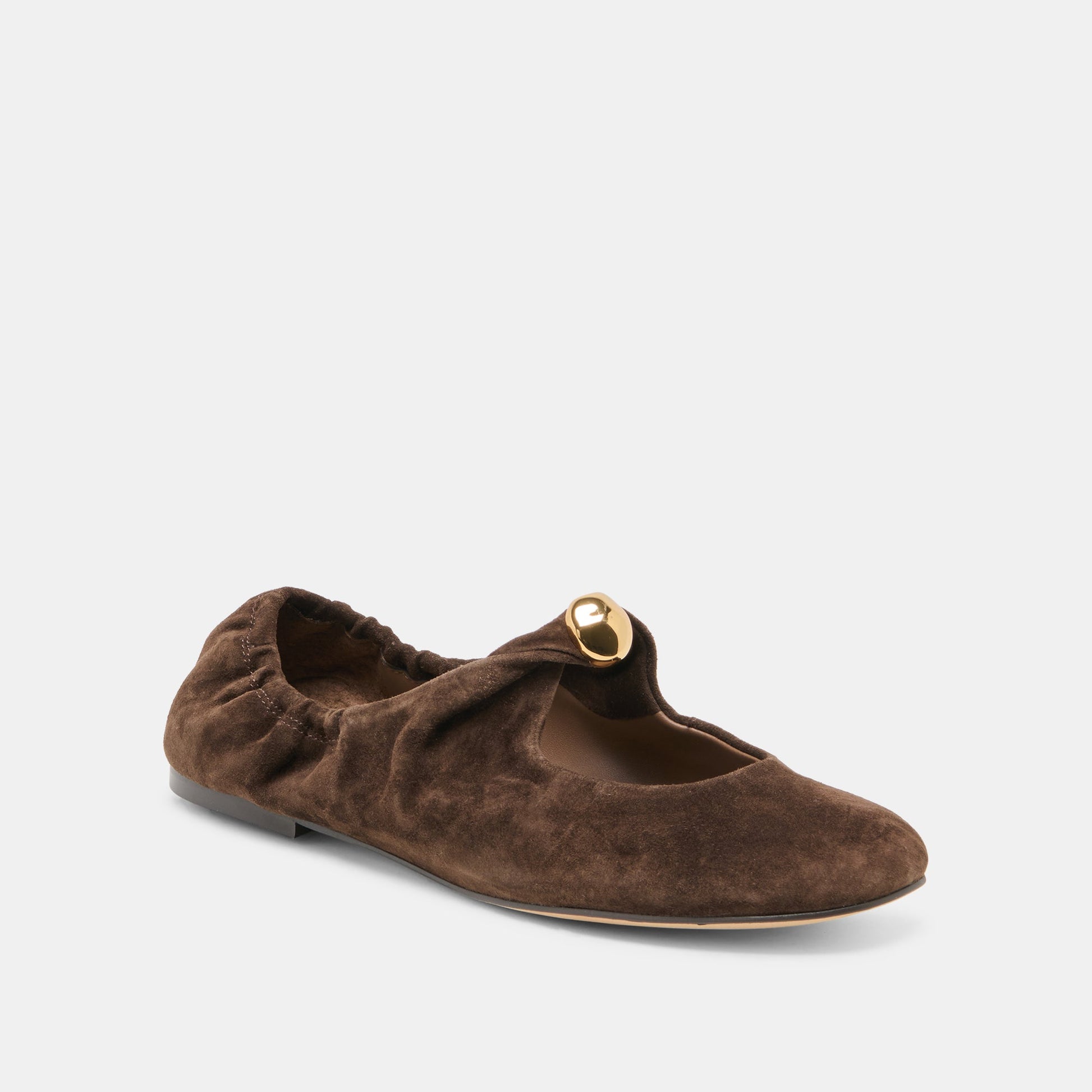 Cornel Dk Brown Suede Flats Dolce Vita New