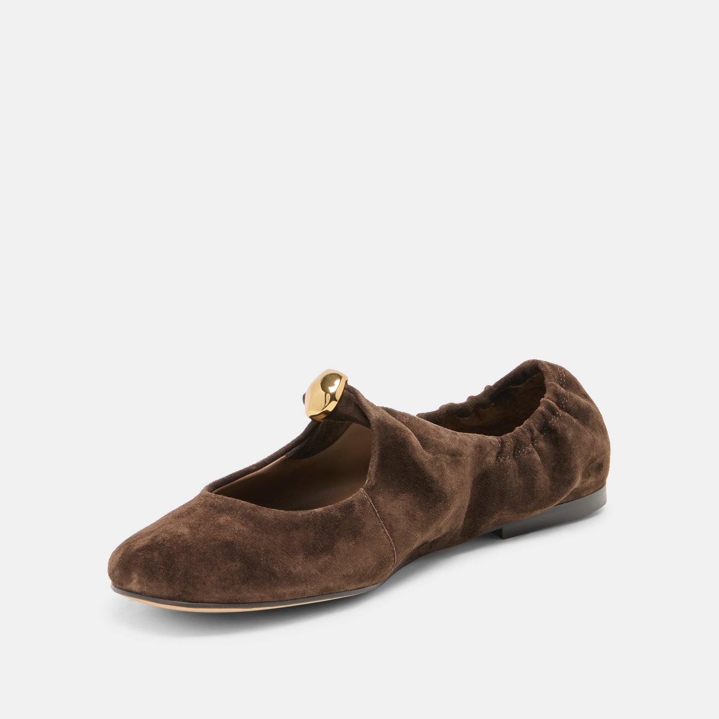Cornel Dk Brown Suede Flats Dolce Vita New