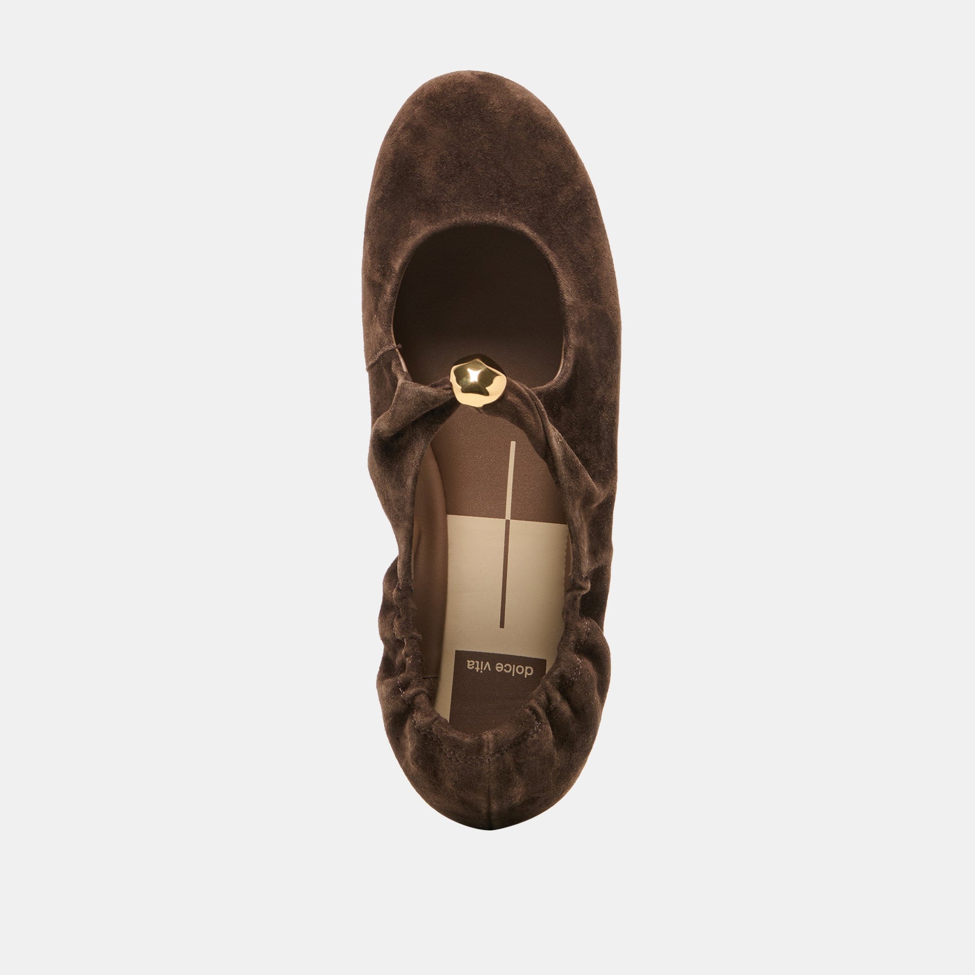 Cornel Dk Brown Suede Flats Dolce Vita New