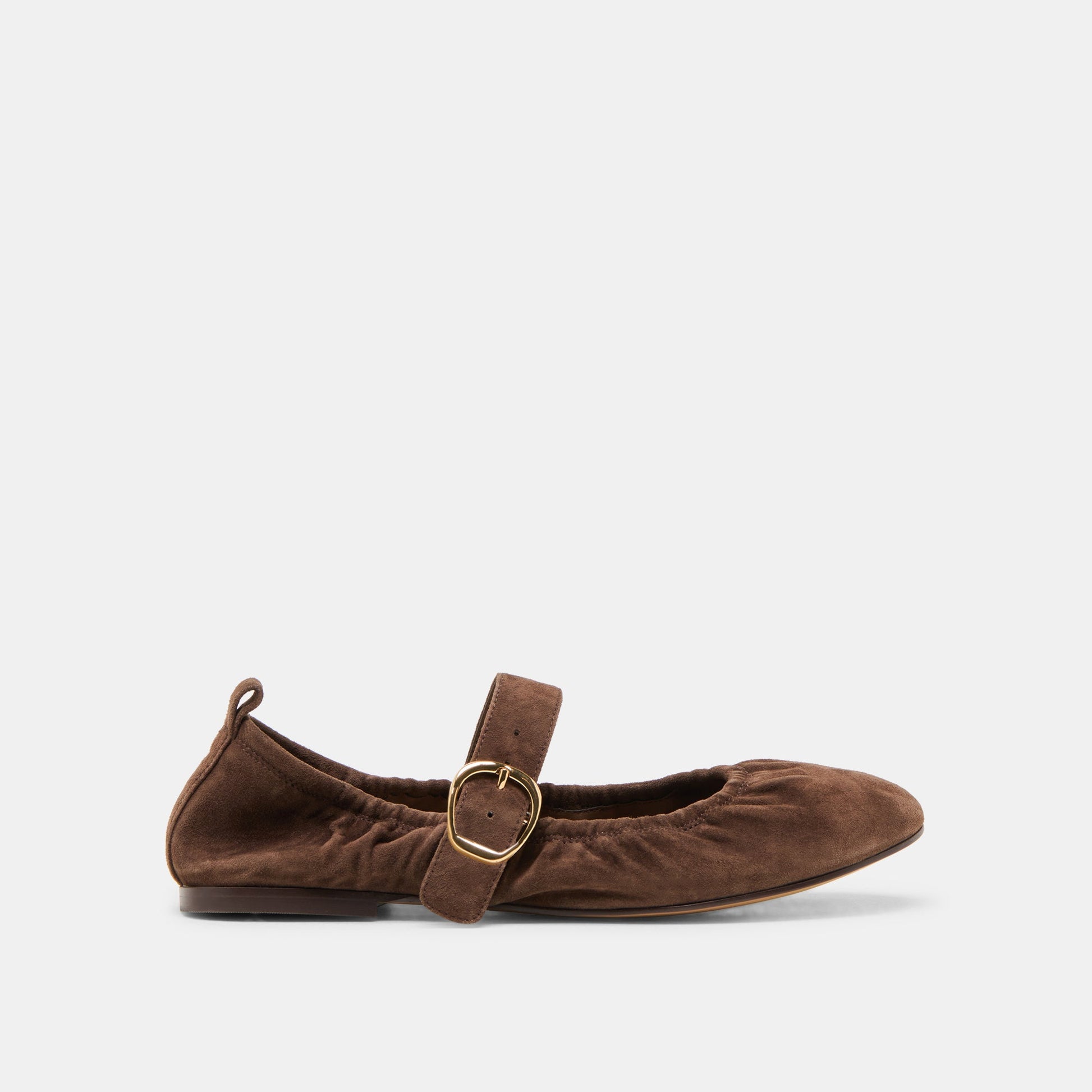 Caely Dk Brown Suede Ballet Flats Dolce Vita us