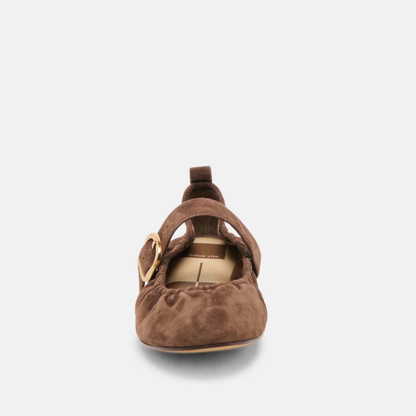 Caely Dk Brown Suede Ballet Flats Dolce Vita us