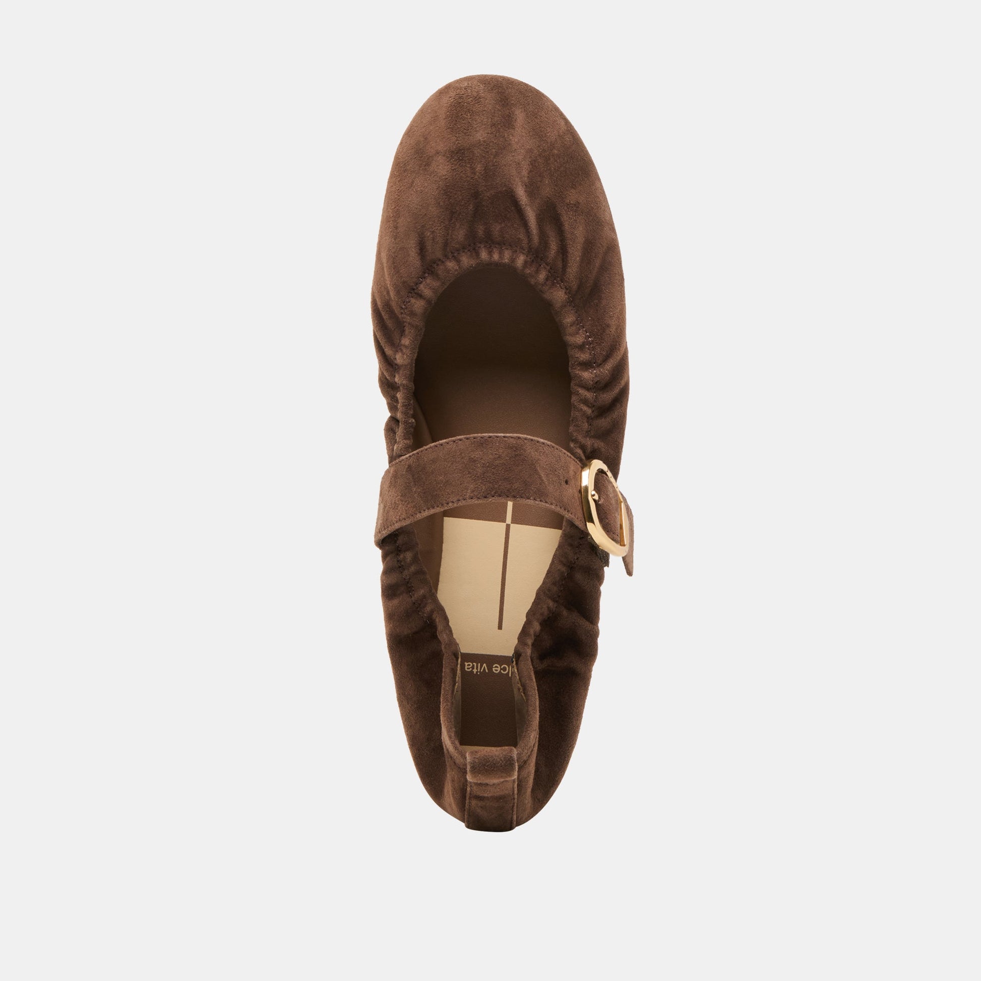 Caely Dk Brown Suede Ballet Flats Dolce Vita us