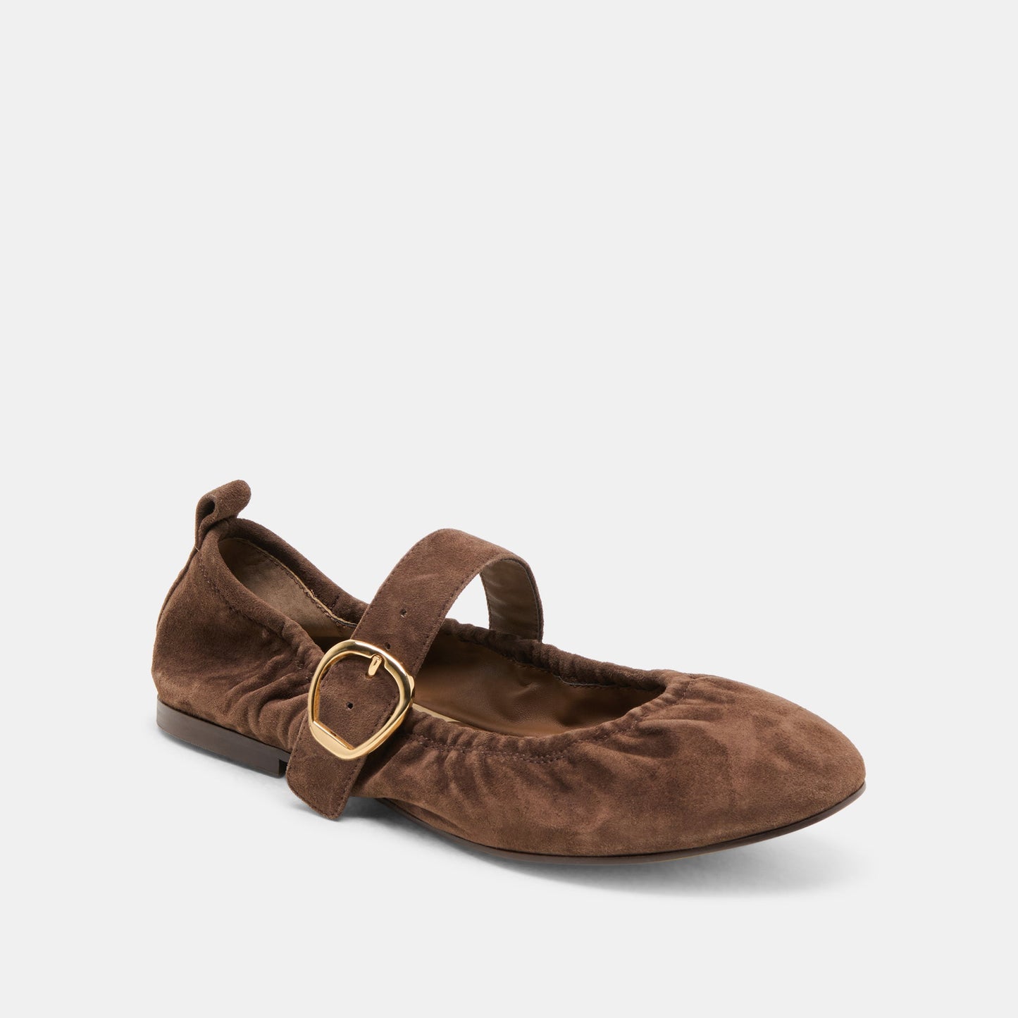 Caely Dk Brown Suede Ballet Flats Dolce Vita us