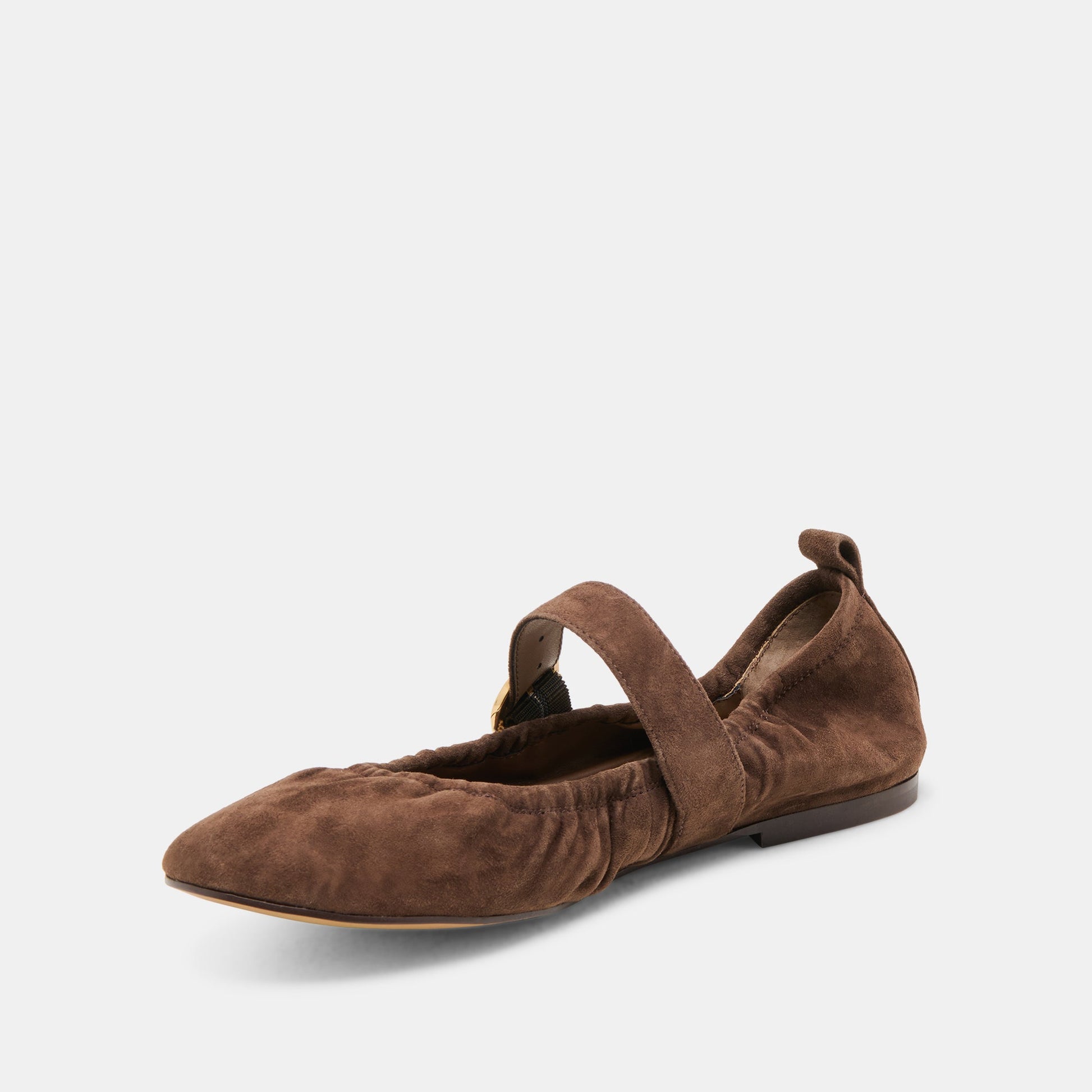 Caely Dk Brown Suede Ballet Flats Dolce Vita us