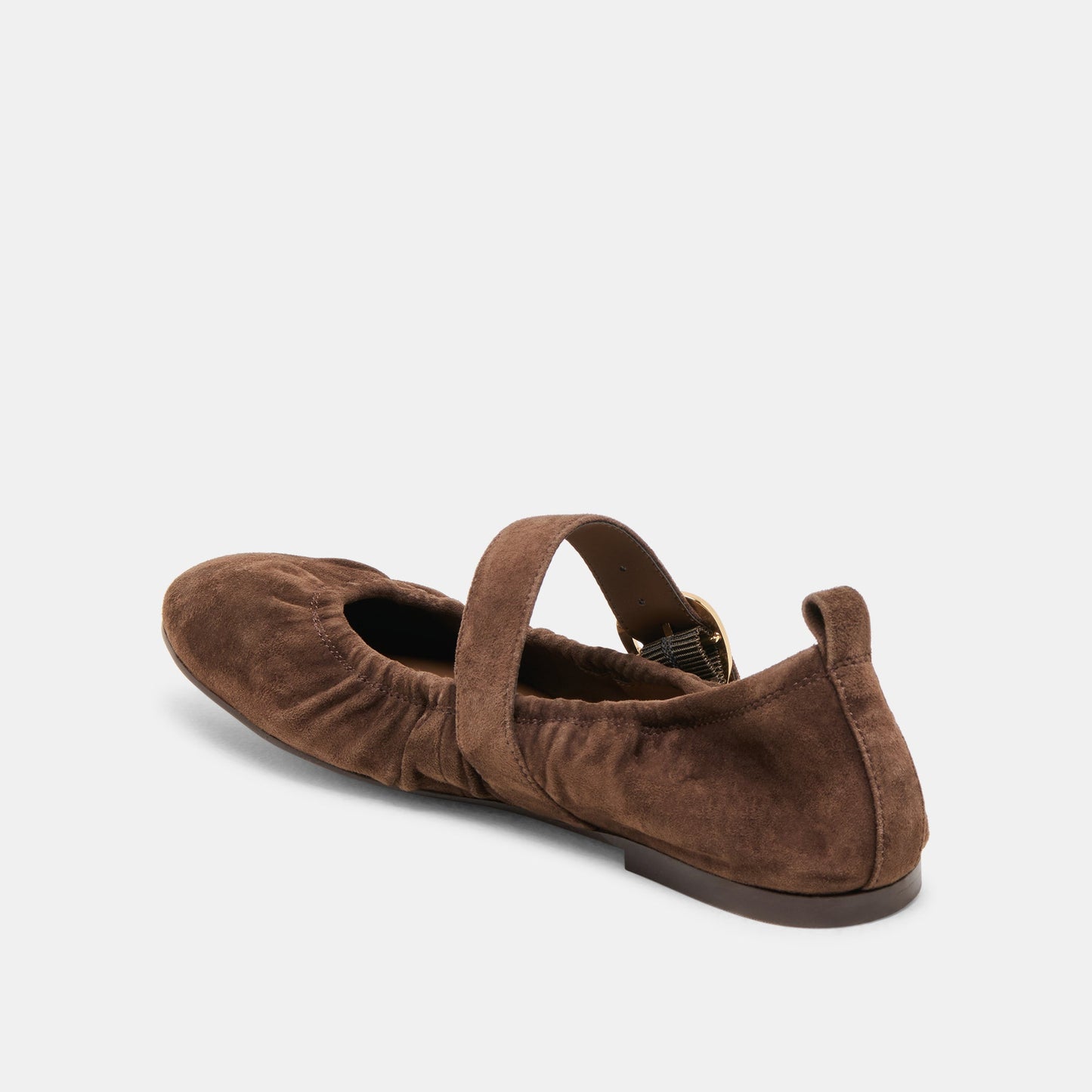 Caely Dk Brown Suede Ballet Flats Dolce Vita us