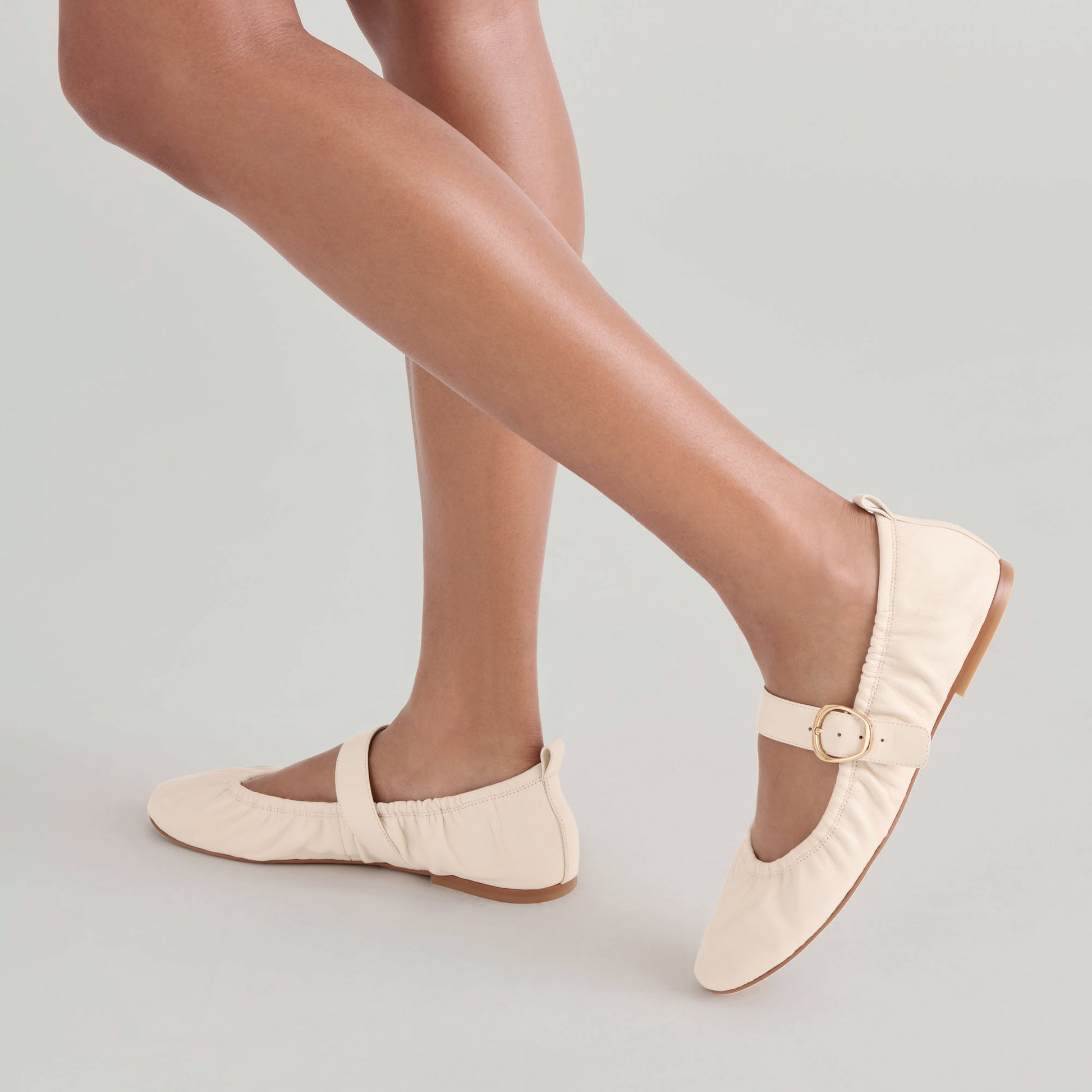 Caely Bone Leather Ballet Flats Dolce Vita New