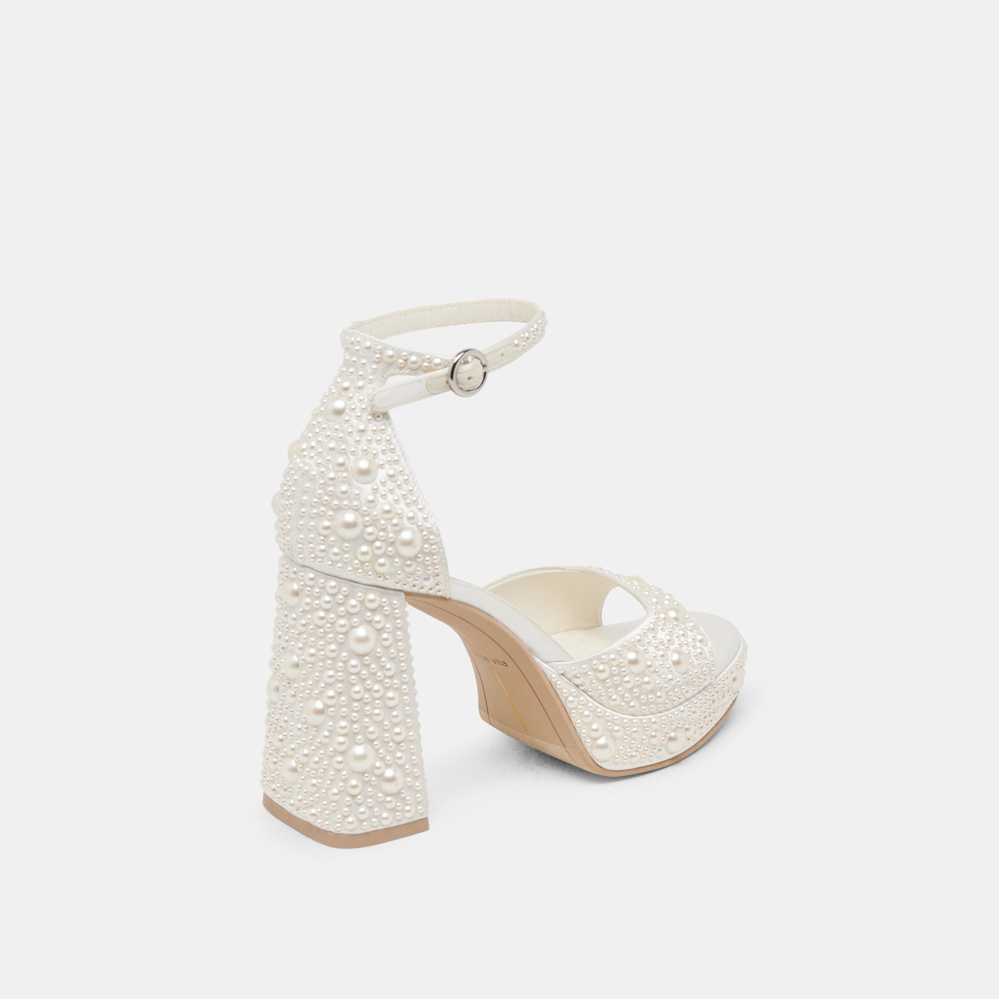 PANDRO PEARL HEELS TRUE WHITE SATIN
 – Dolce Vita Dolce Vita Sale