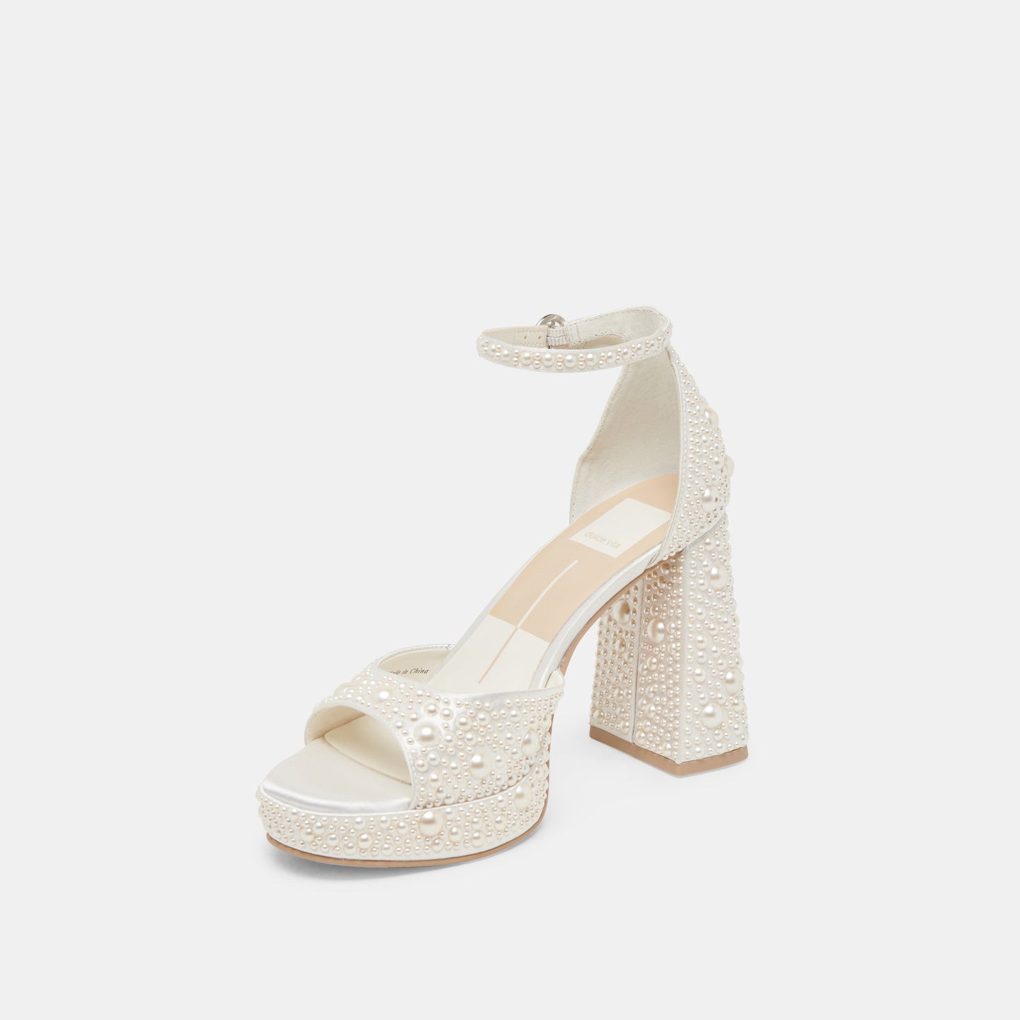 PANDRO PEARL HEELS TRUE WHITE SATIN
 – Dolce Vita Dolce Vita Sale