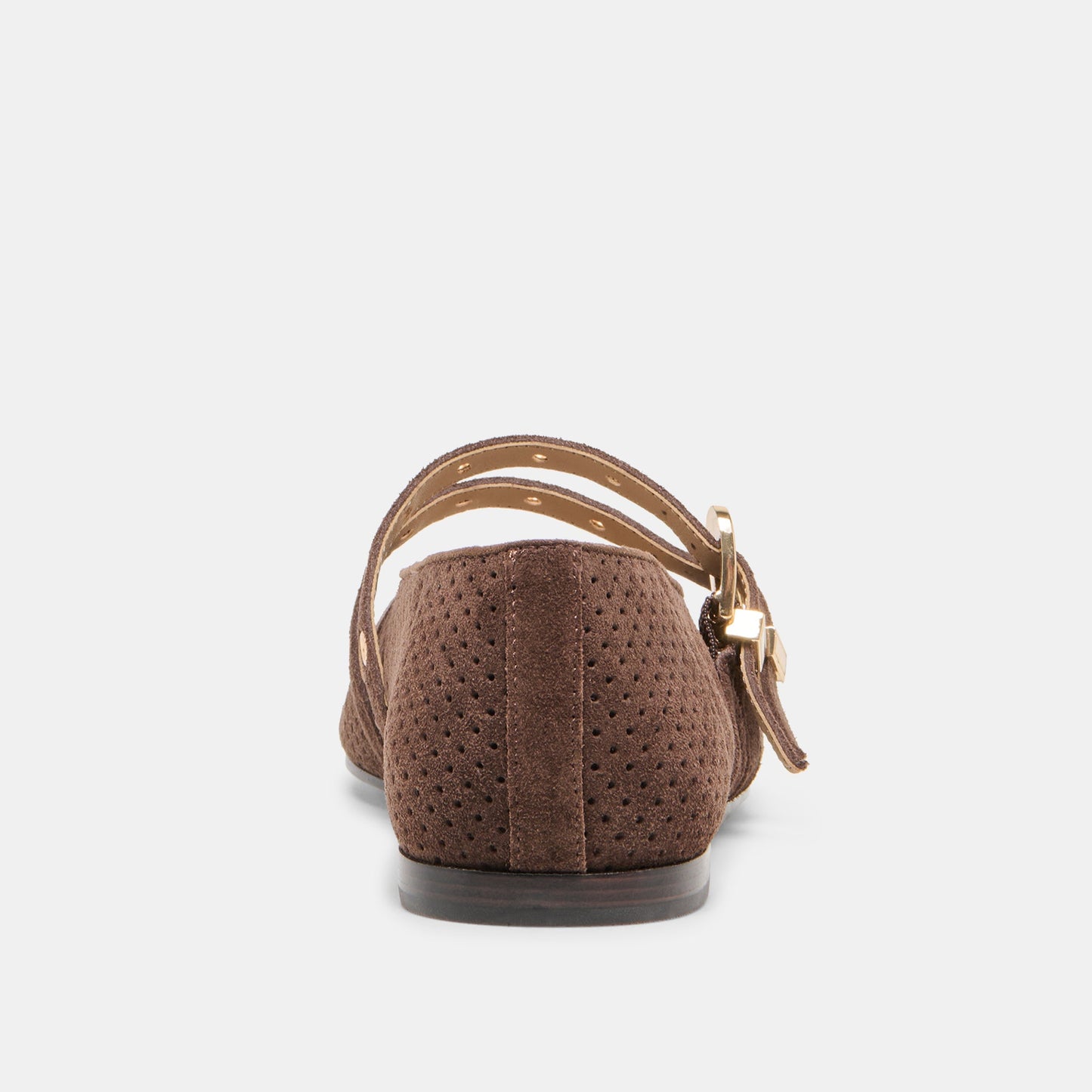 Baylee Grommet Dk Brown Perforated Suede Ballet Flats Dolce Vita Outlet
