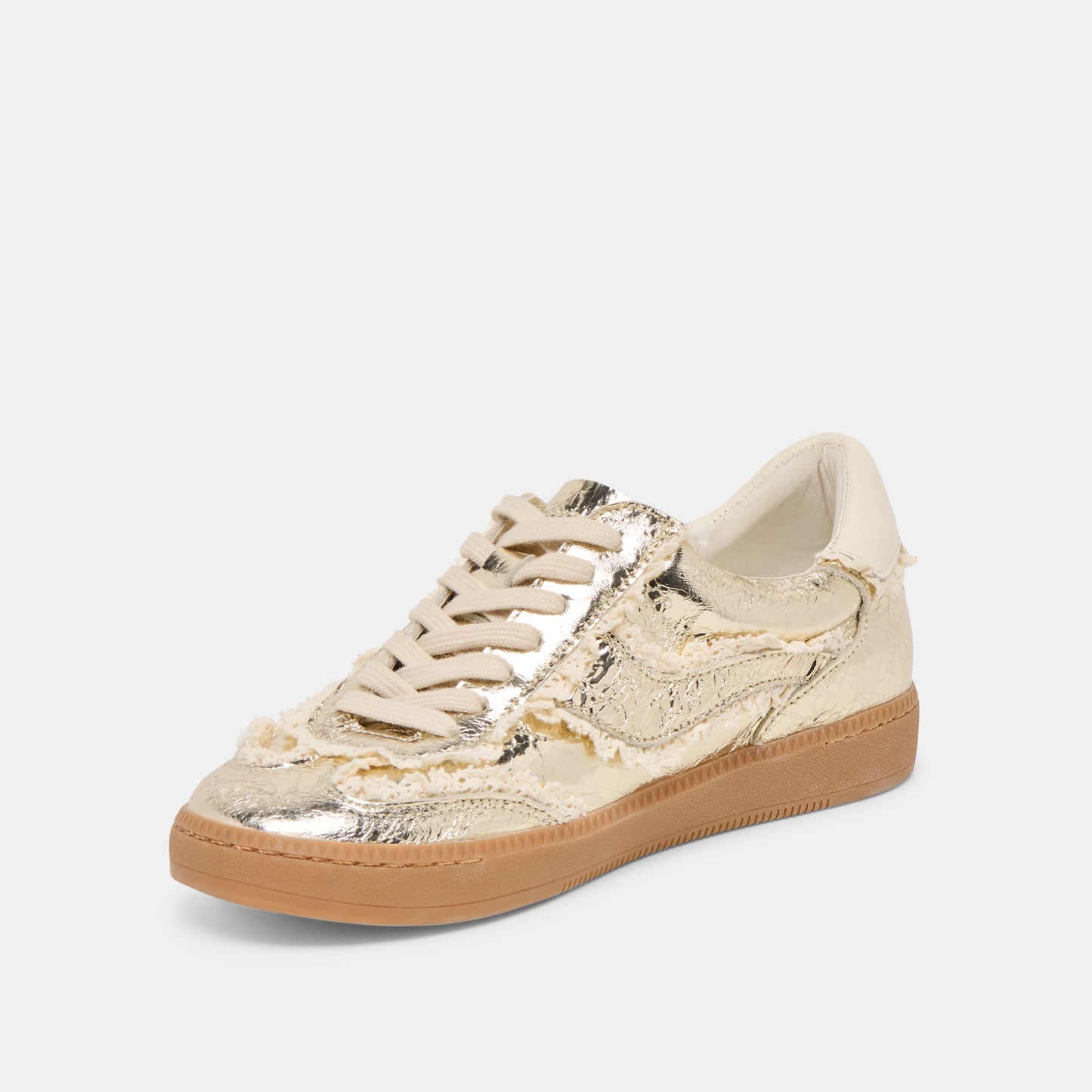 Notice Lace Platinum Distressed Leather Sneakers Dolce Vita On sale