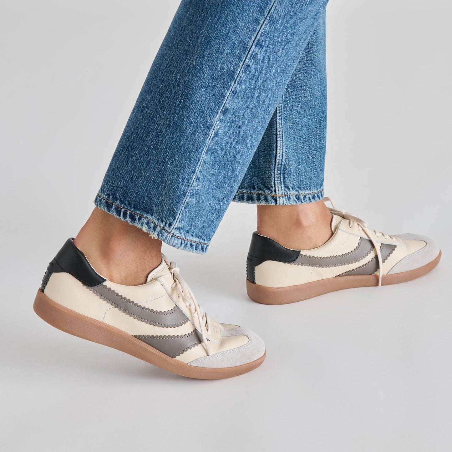 Merit White Grey Leather Sneakers Dolce Vita On sale