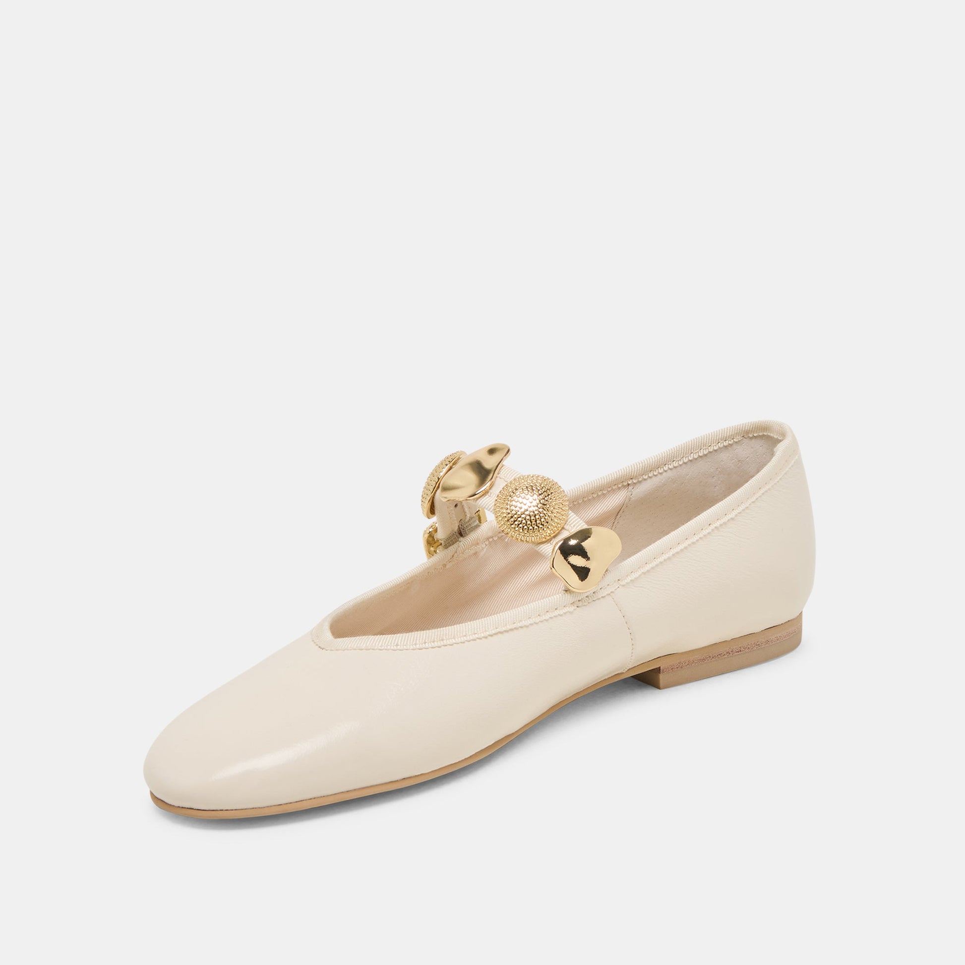 Relan Off White Leather Ballet Flats Dolce Vita us