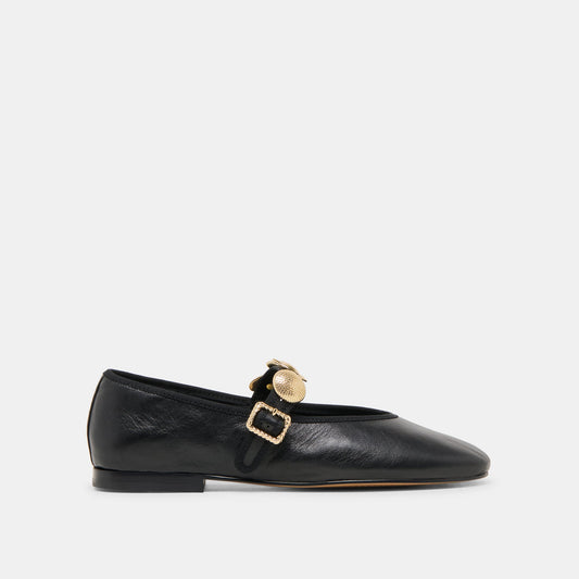 Relan Black Leather Ballet Flats Dolce Vita Discount