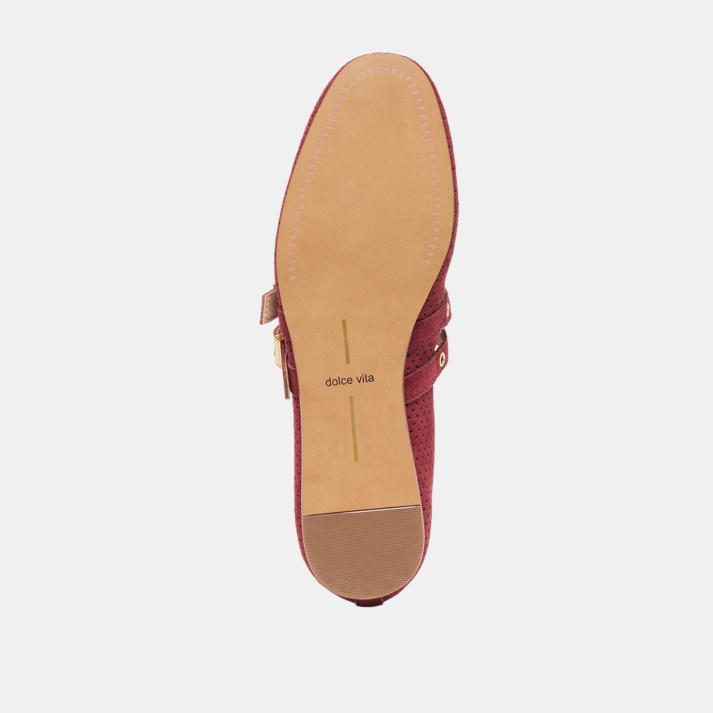 Baylee Grommet Oxblood Perforated Suede Ballet Flats Dolce Vita Online