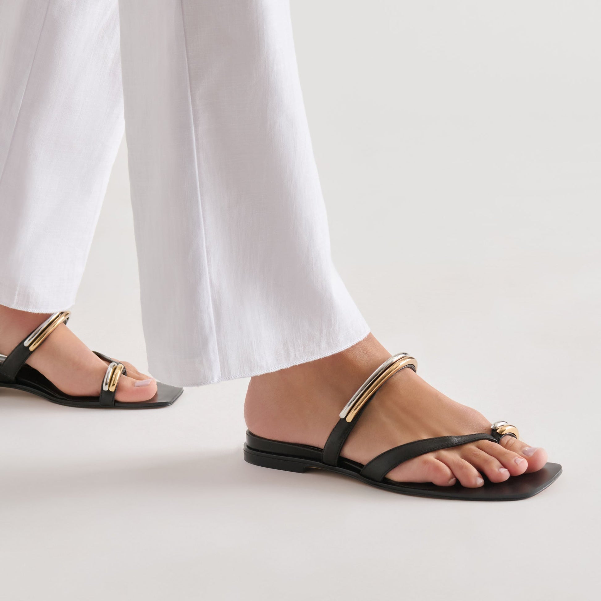Tarina Black Leather Sandals Dolce Vita Sale