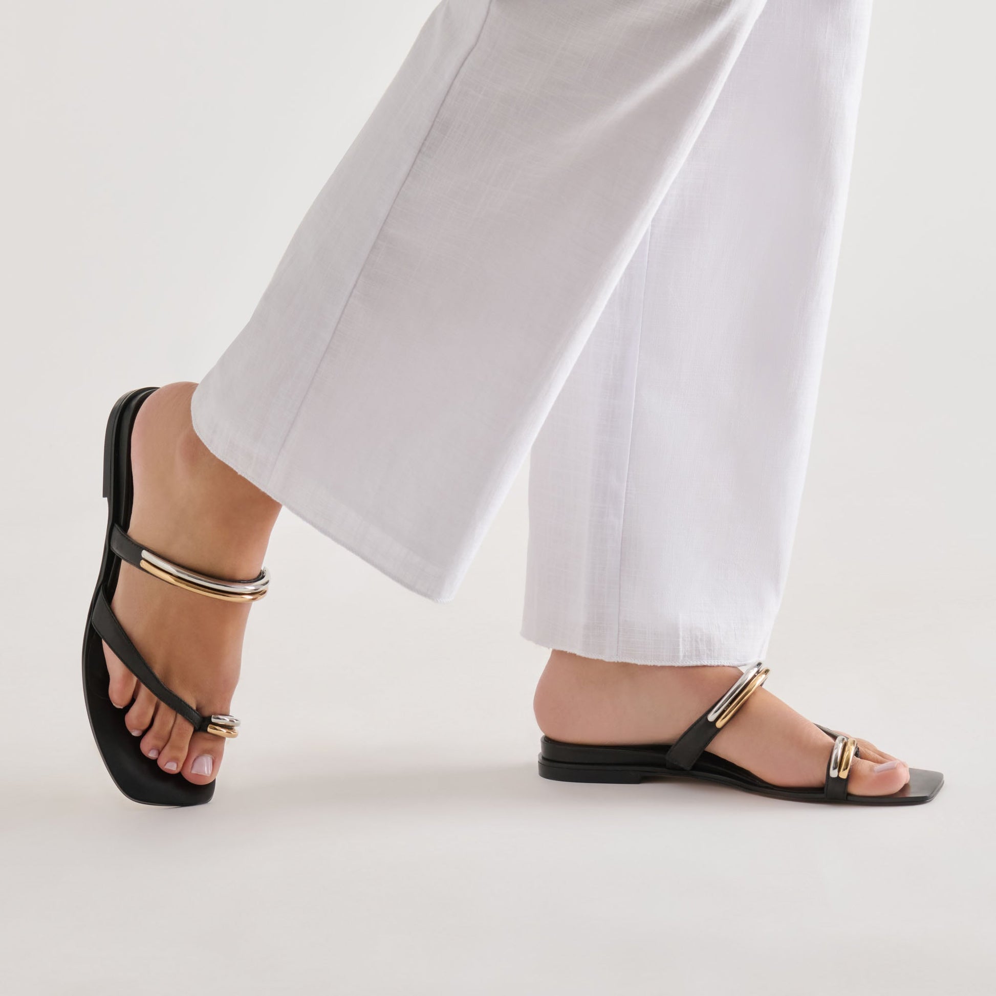 Tarina Black Leather Sandals Dolce Vita Sale