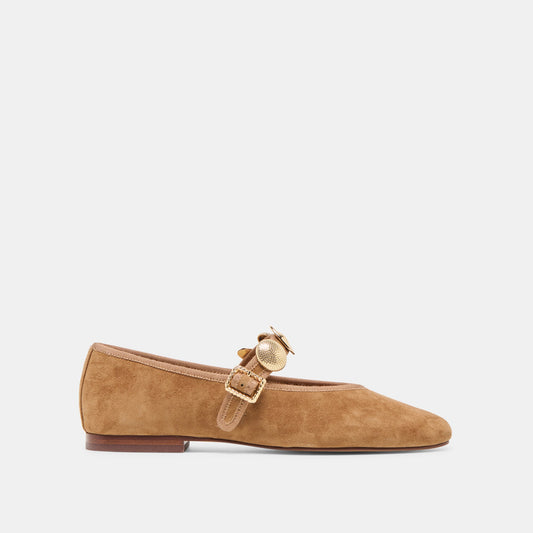 Relan Lt Brown Suede Ballet Flats Dolce Vita For sale