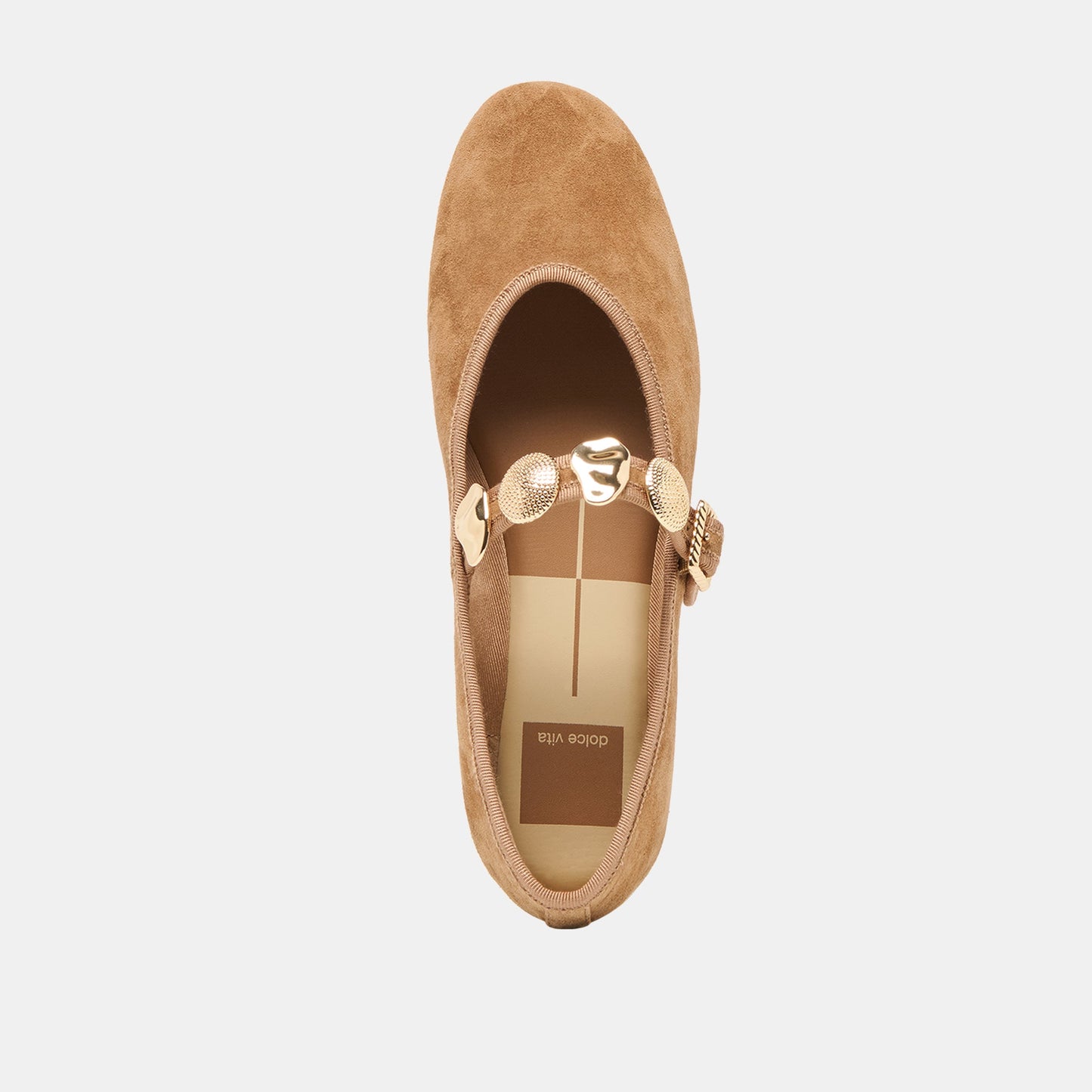 Relan Lt Brown Suede Ballet Flats Dolce Vita For sale