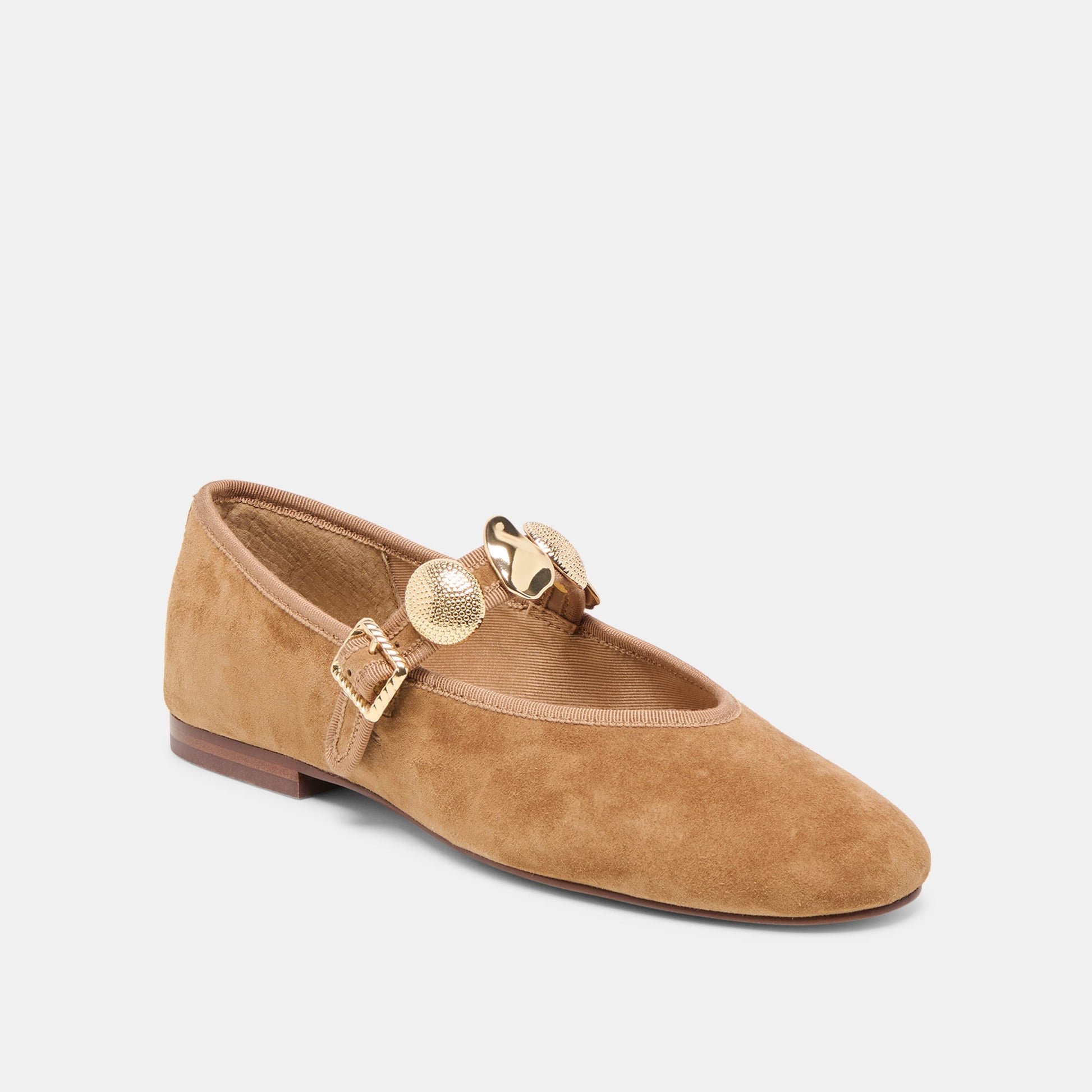 Relan Lt Brown Suede Ballet Flats Dolce Vita For sale