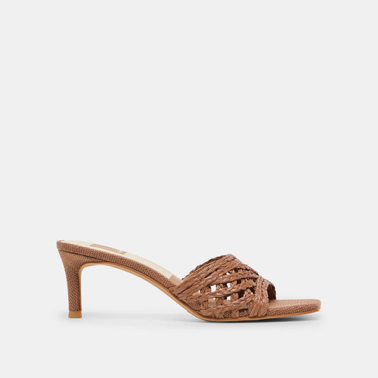 Bowen Cognac Raffia Heels Dolce Vita Discount