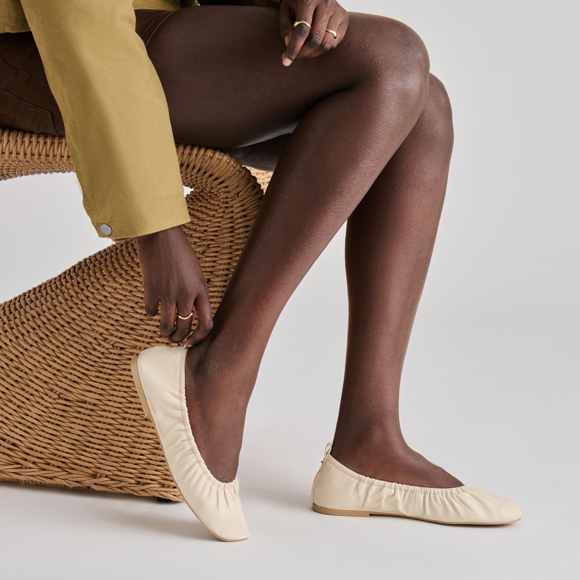 Conrad Bone Leather Ballet Flats Dolce Vita Sale