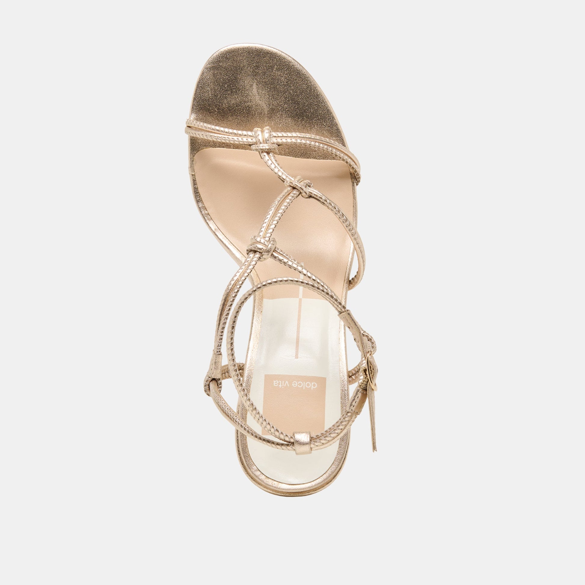 Fizzy Gold Leather Heels Dolce Vita New