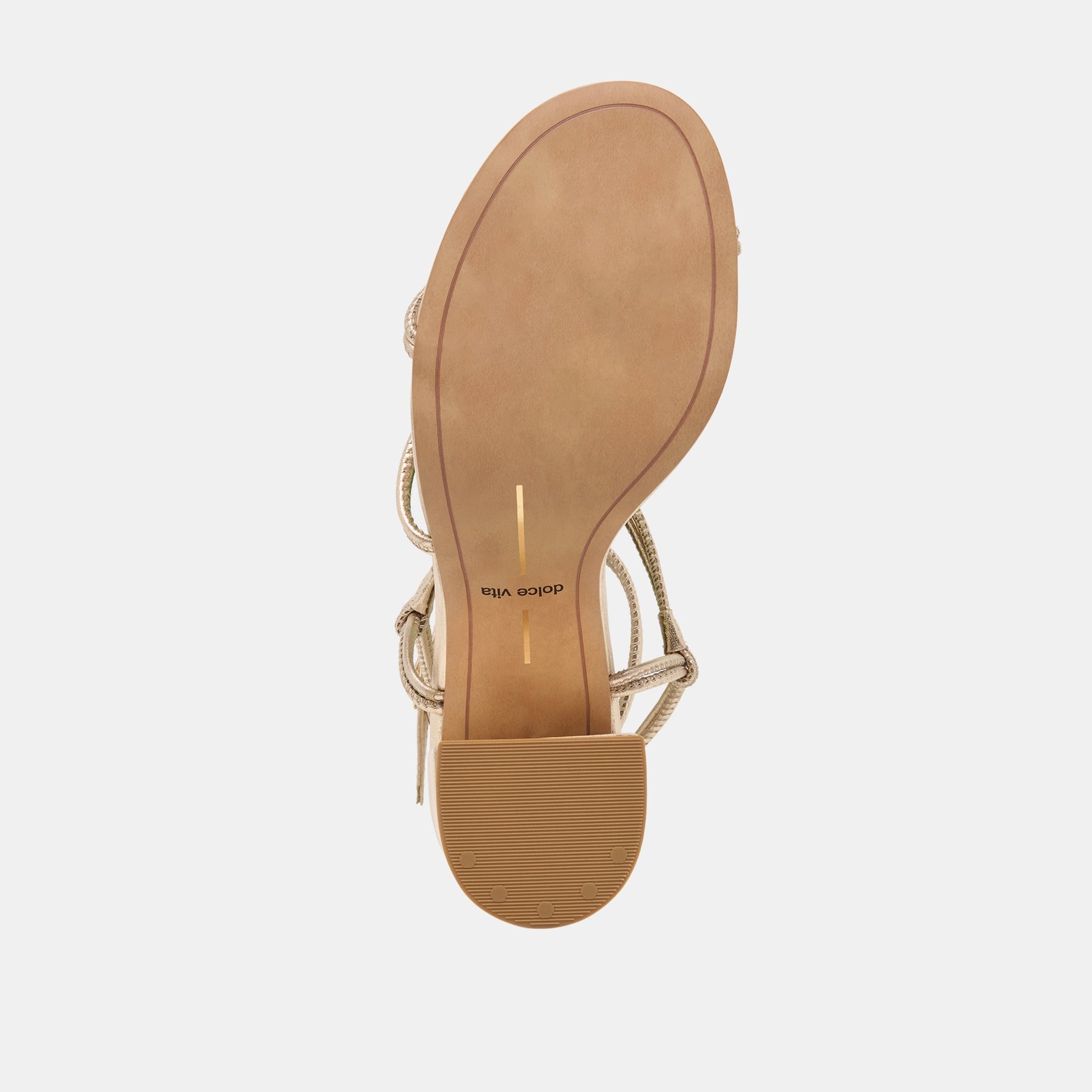 Fizzy Gold Leather Heels Dolce Vita New