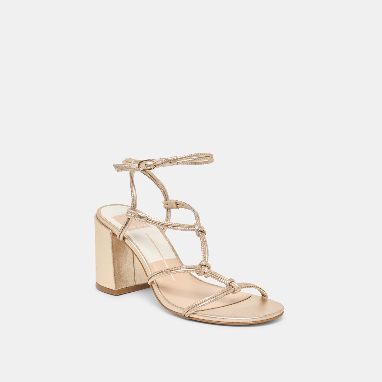 Fizzy Gold Leather Heels Dolce Vita New