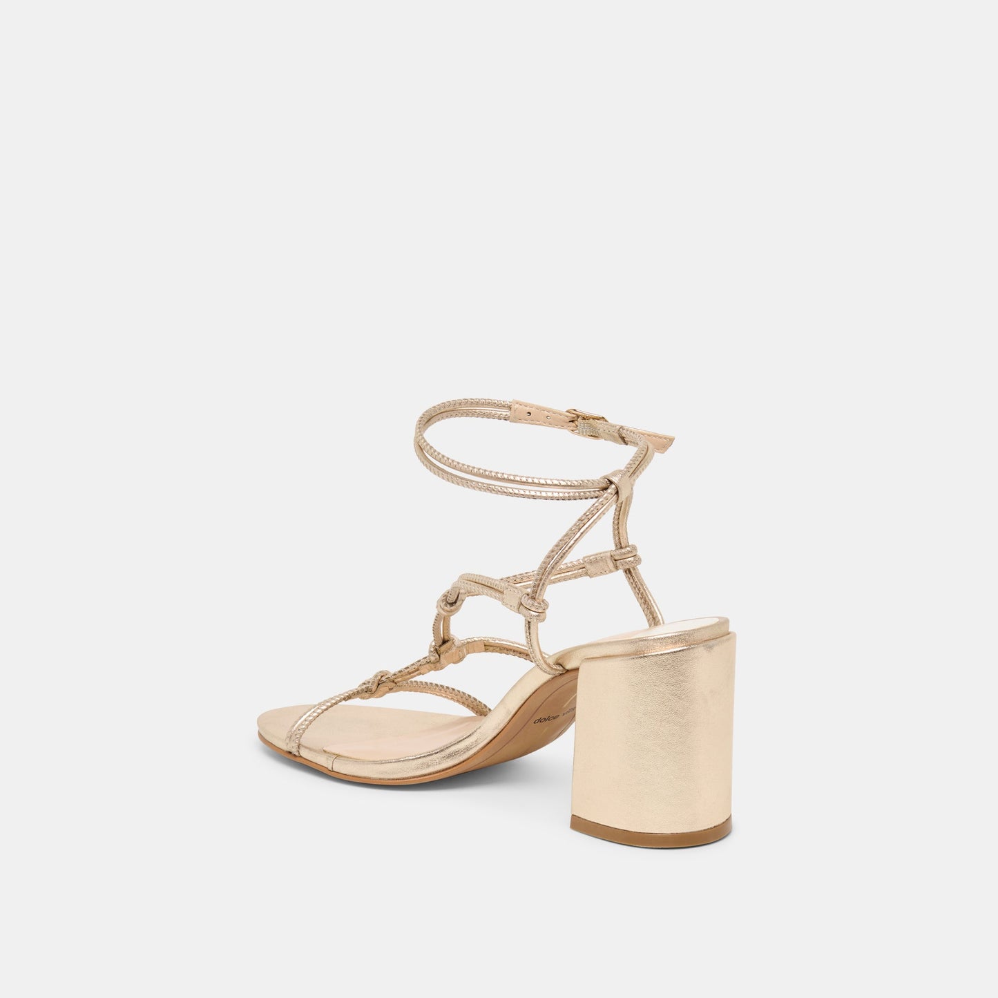Fizzy Gold Leather Heels Dolce Vita New