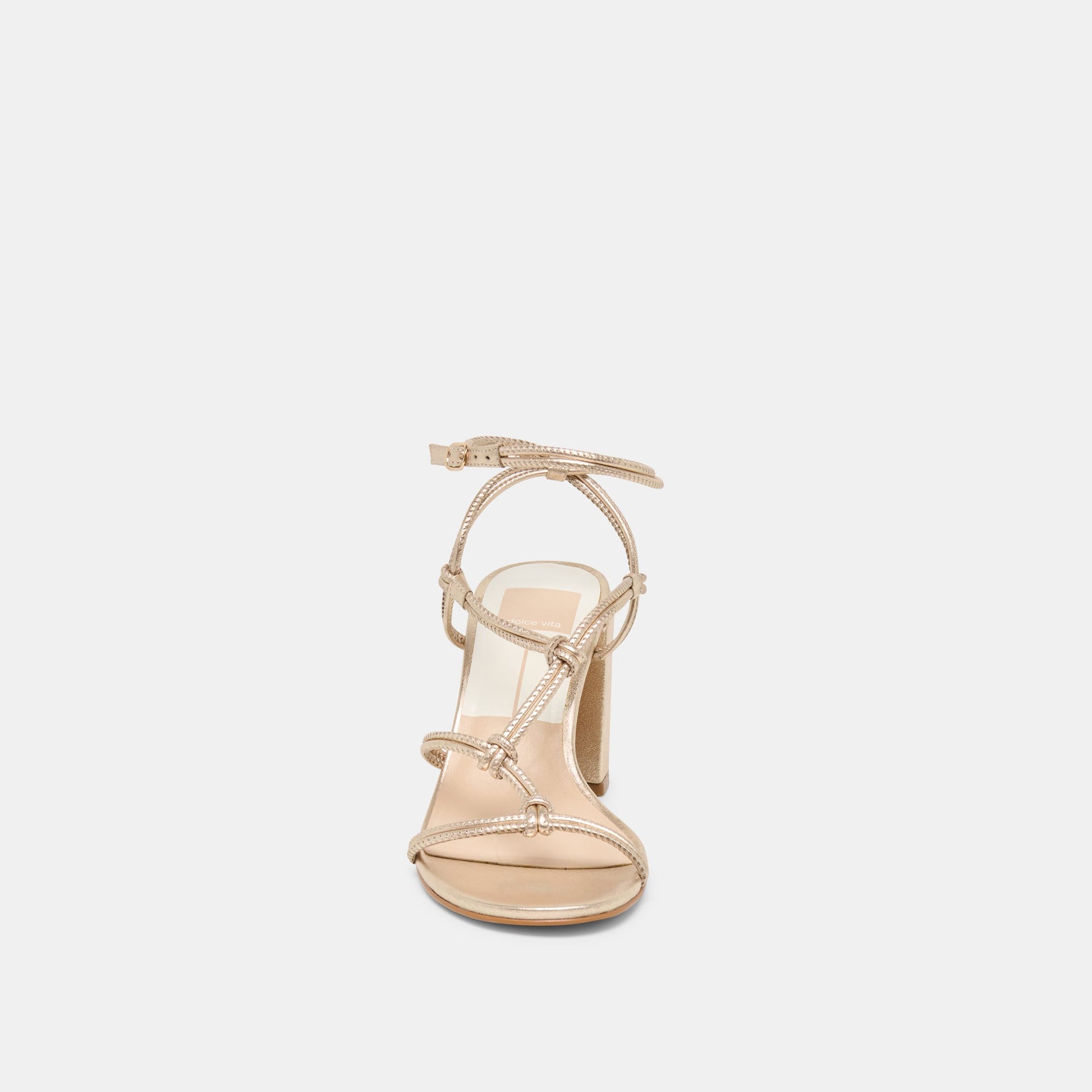 Fizzy Gold Leather Heels Dolce Vita New