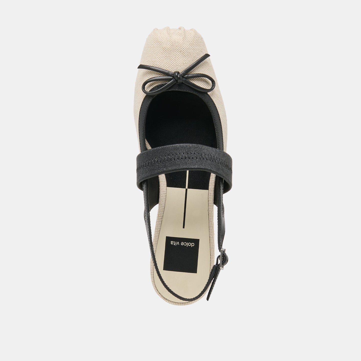 Grifan Natural Black Linen Flats Dolce Vita Discount