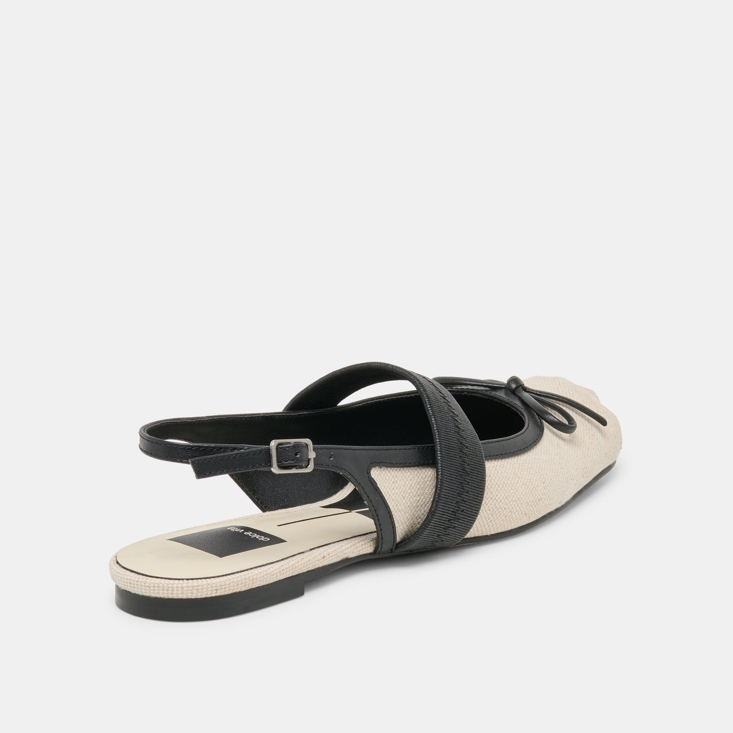 Grifan Natural Black Linen Flats Dolce Vita Discount