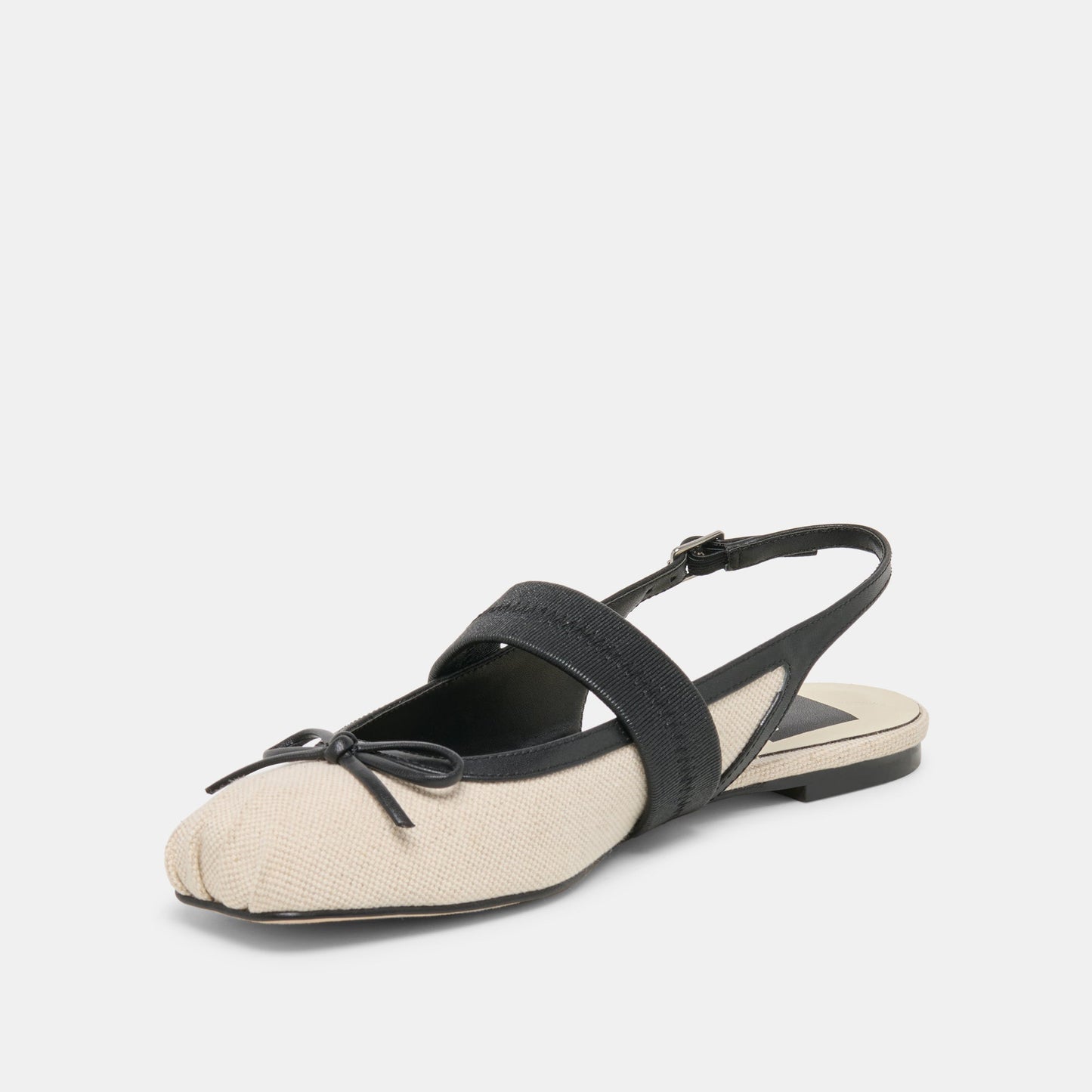 Grifan Natural Black Linen Flats Dolce Vita Discount