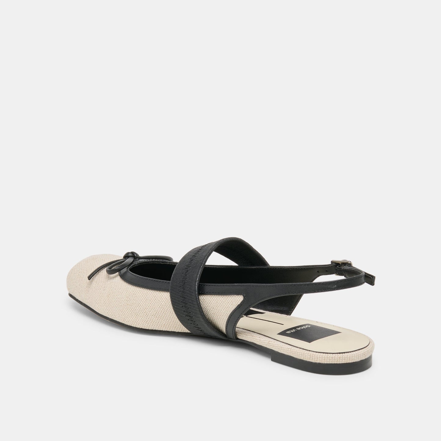 Grifan Natural Black Linen Flats Dolce Vita Discount