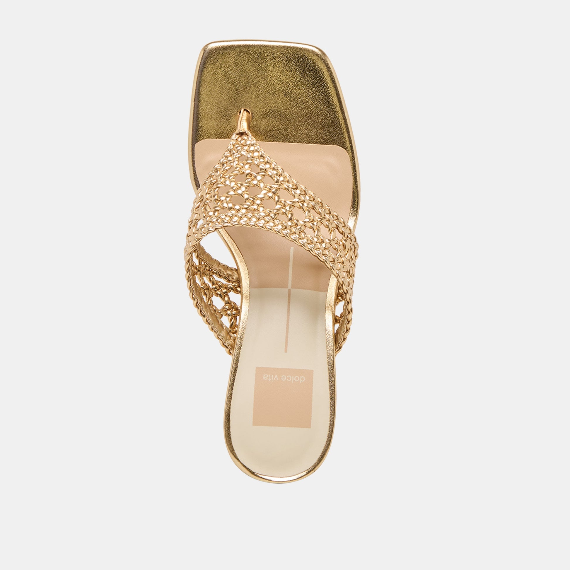Barlo Gold Woven Stella Heels Dolce Vita Online