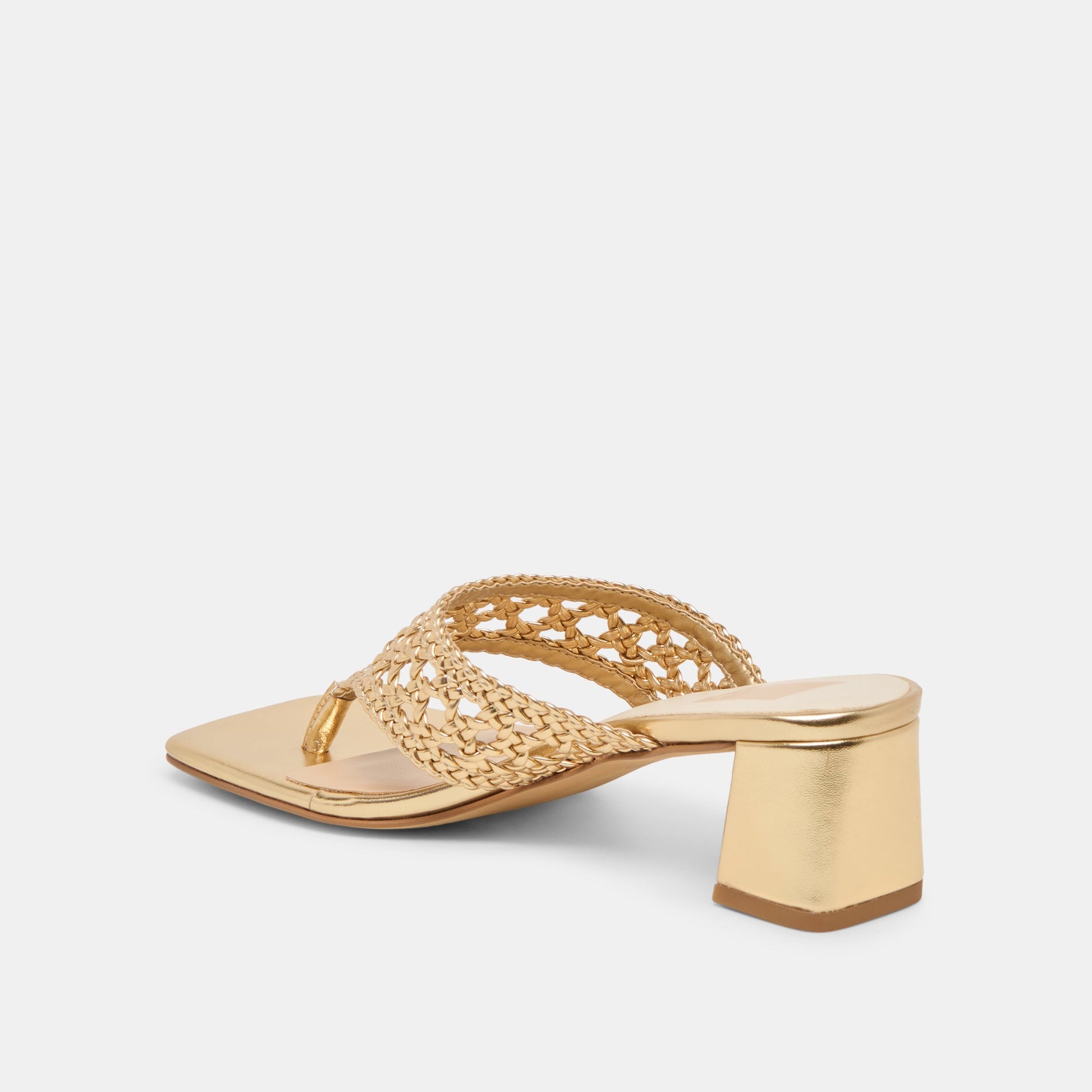 Barlo Gold Woven Stella Heels Dolce Vita Online