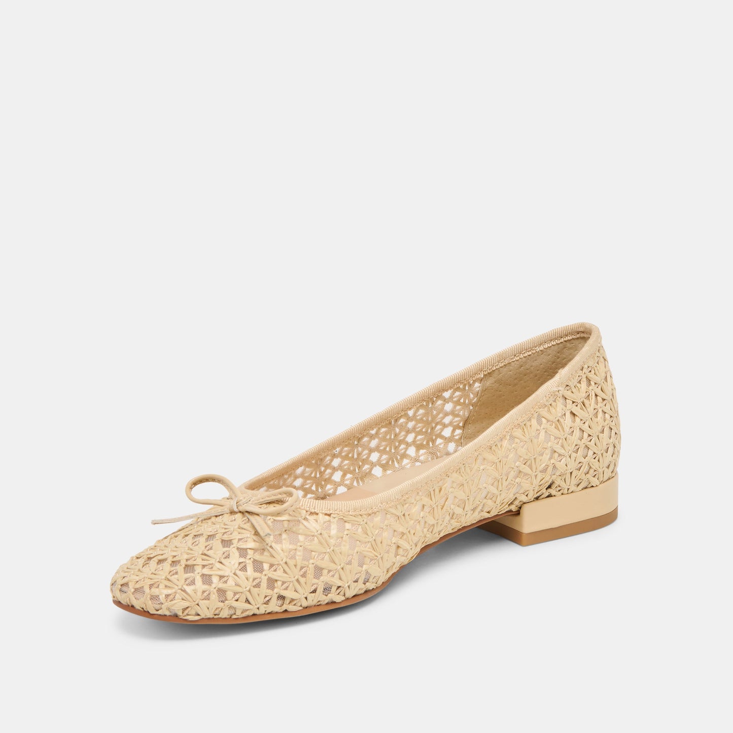 Ulicia Lt Natural Cross Hatch Raffia Ballet Flats Dolce Vita Outlet
